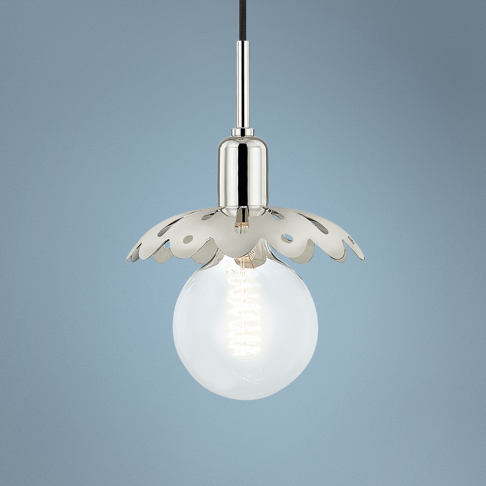 Mitzi Alyssa 8" Wide Polished Nickel Mini Pendant Light