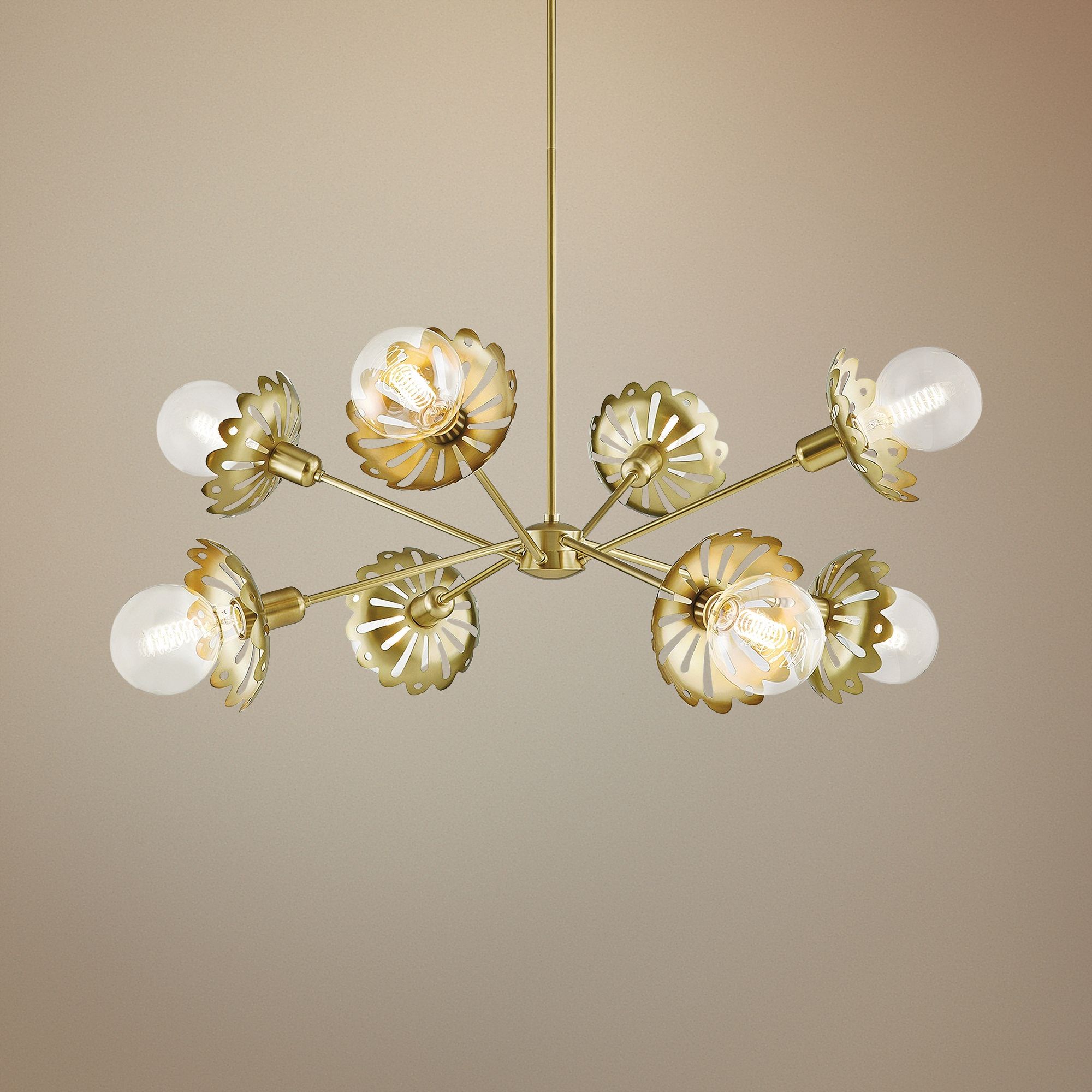 Mitzi Alyssa 42" Wide Aged Brass 8-Light Chandelier