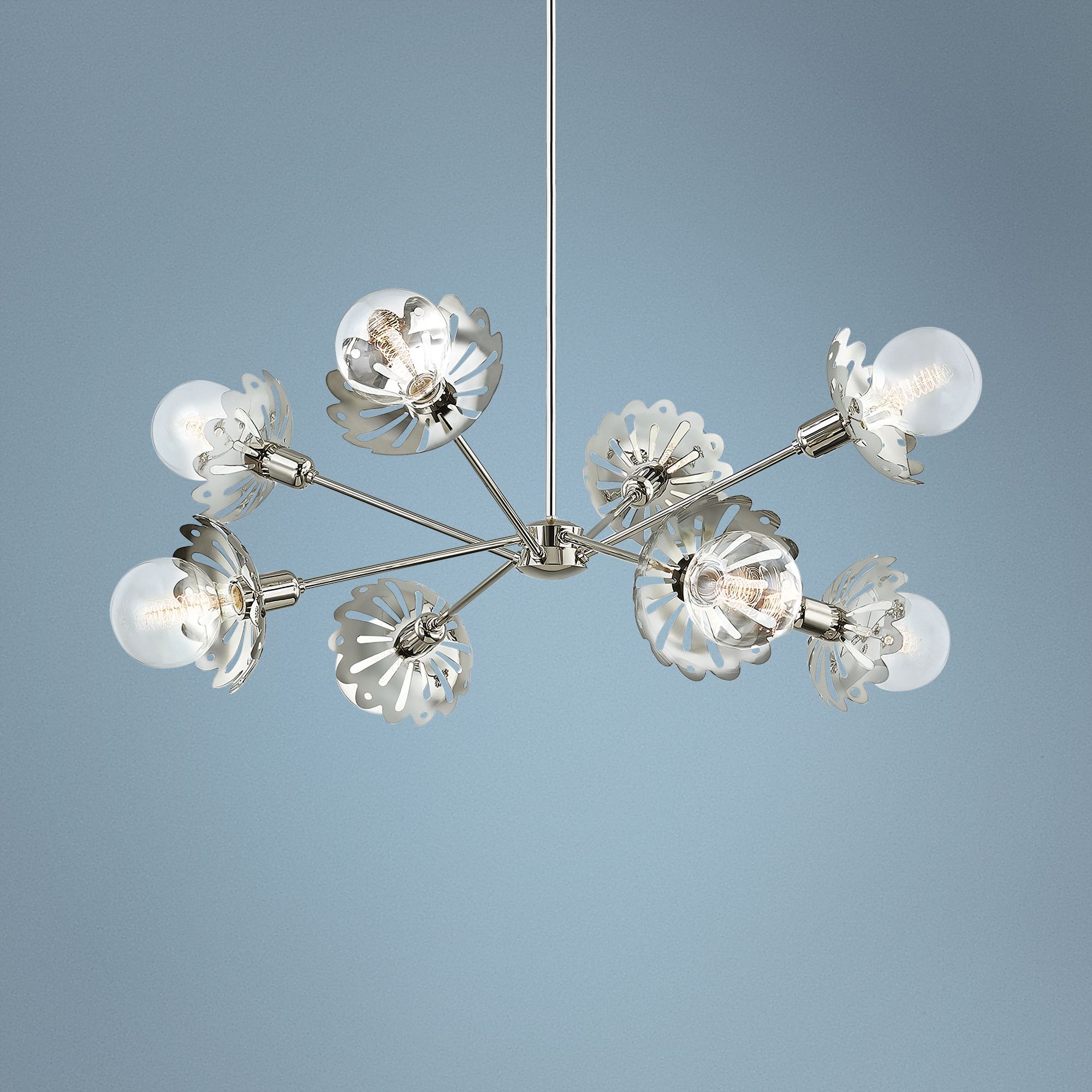 Mitzi Alyssa 42" Wide Polished Nickel 8-Light Chandelier