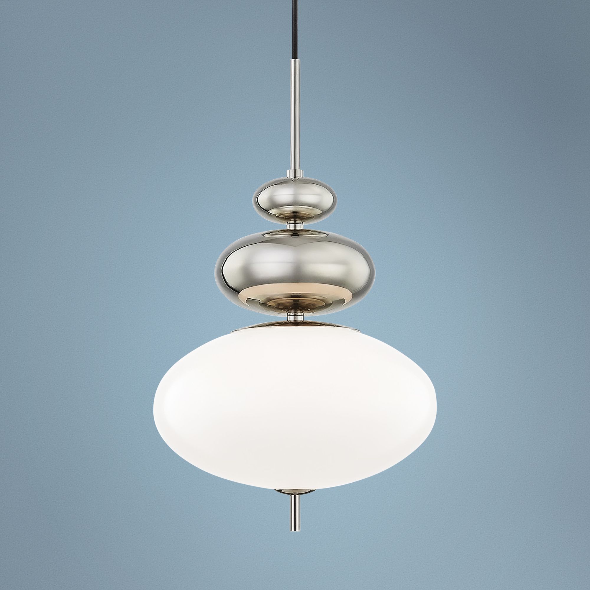 Mitzi Elsie 13" Wide Polished Nickel Pendant Light
