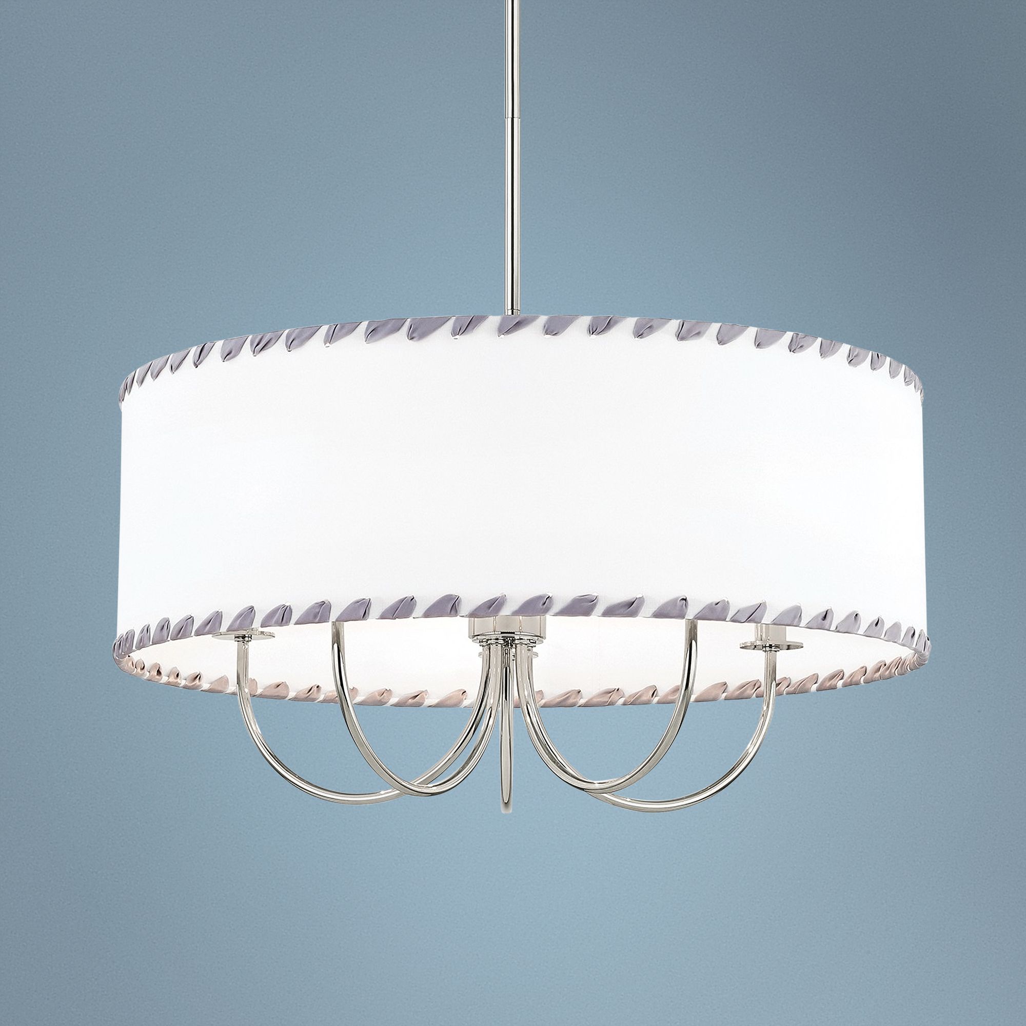 Mitzi Hannah 24" Wide Polished Nickel 5-Light Chandelier