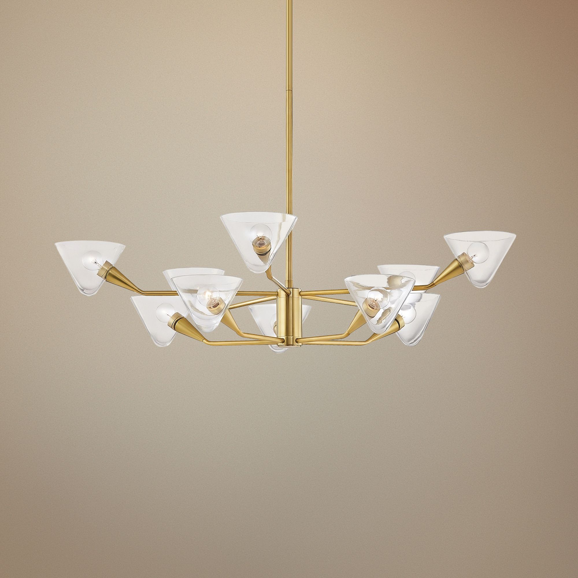 Mitzi Isabella 42" Wide Aged Brass 10-Light Chandelier