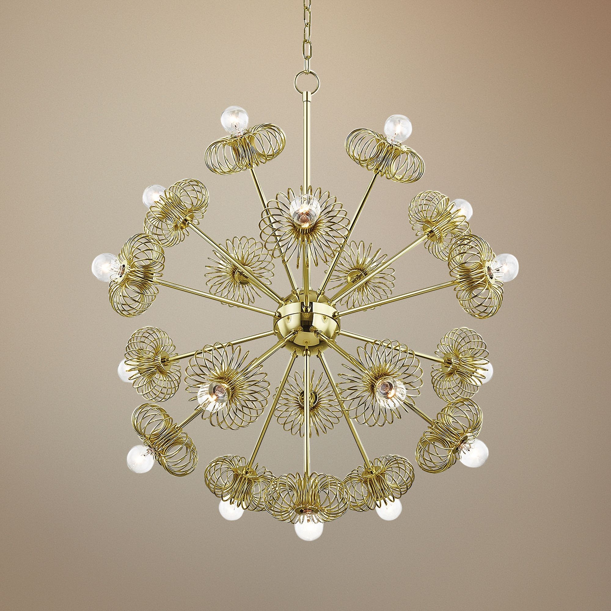Mitzi Serena 30" Wide Polished Brass 19-Light Chandelier