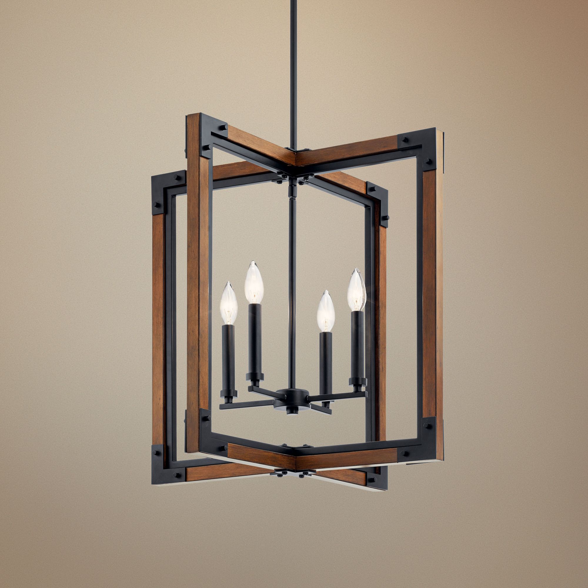 Marimount 21 3/4" Wide Auburn Stained 4-Light Foyer Pendant