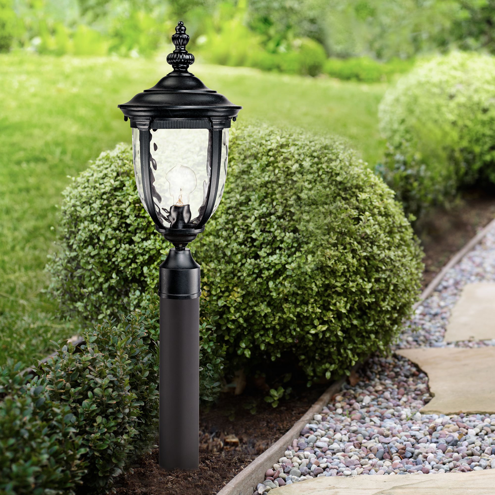 Bellagio 33" High Black Path Light with Low Voltage Bulb