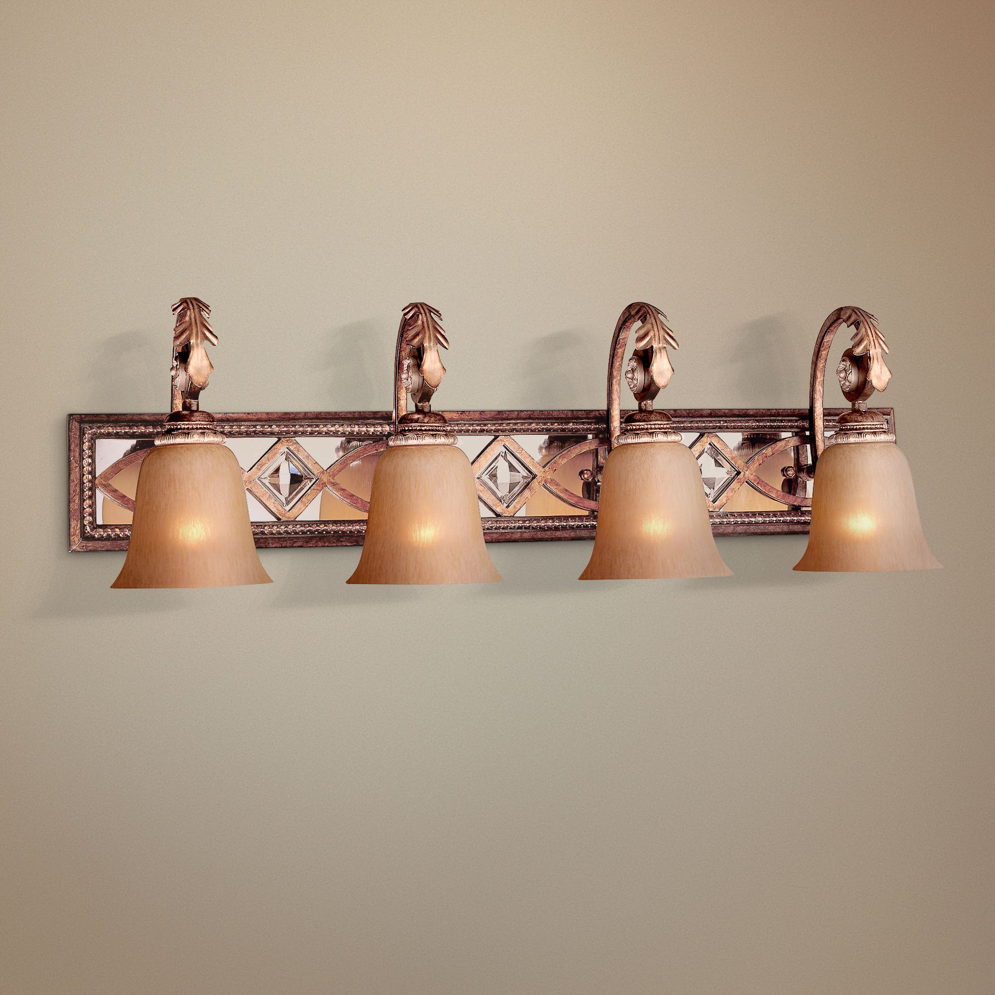 Aston Court 34 1/4" Wide Bronze 4-Light Bath Light