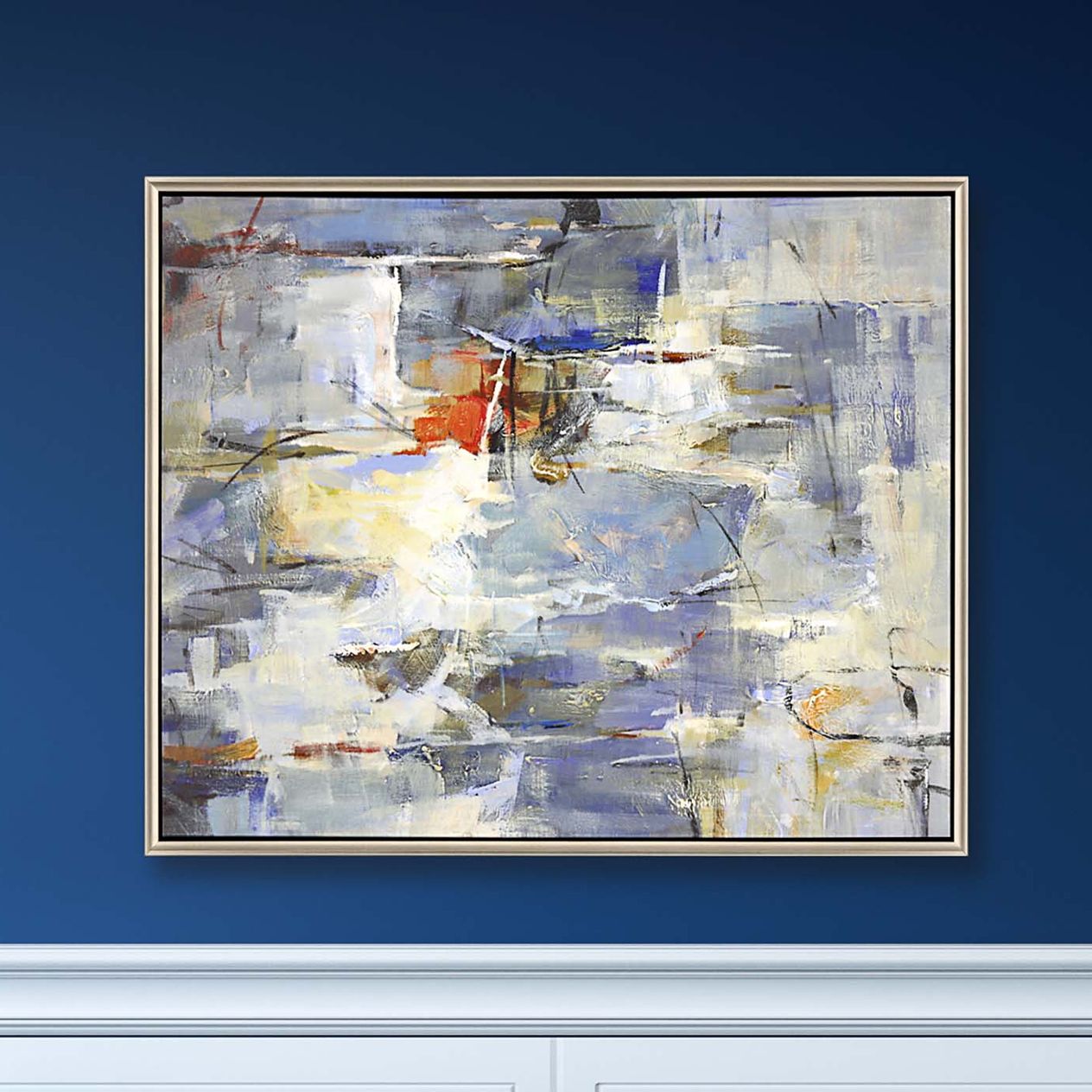 Bluebird 42" Wide Framed Giclee on Canvas Wall Art