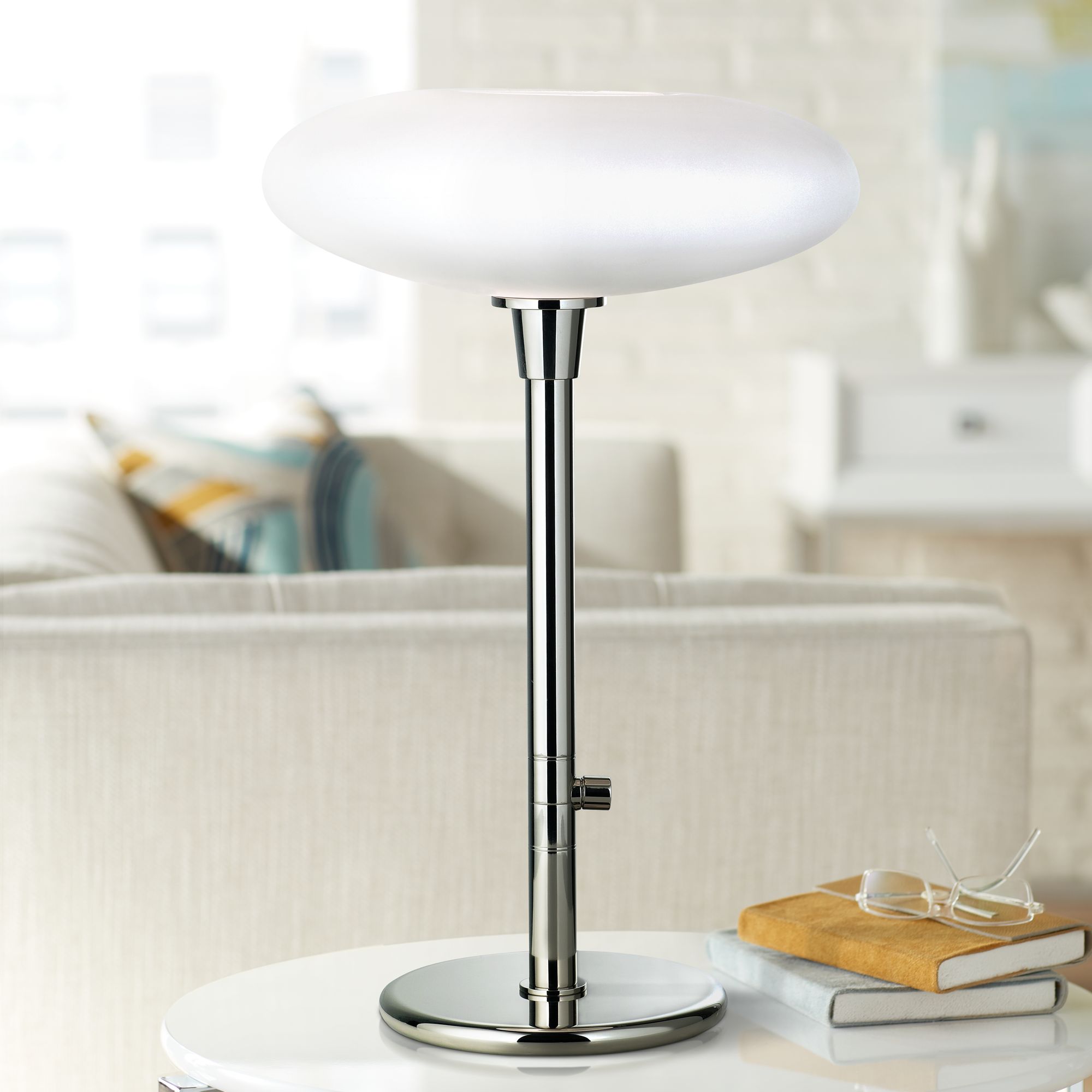 Robert Abbey Ovo Chrome Base Table Lamp