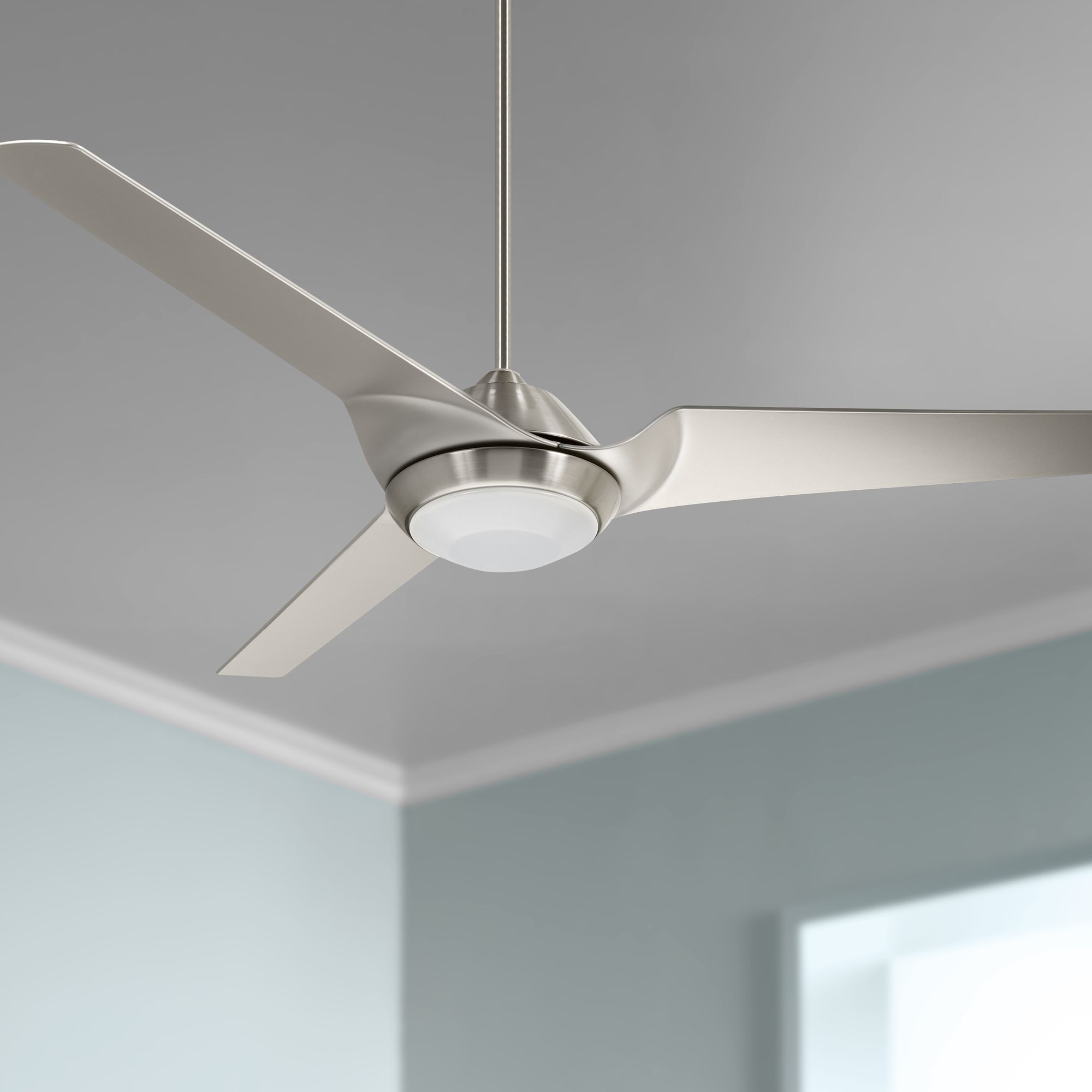 60" Emerson Sweep Eco Brushed Steel LED Ceiling Fan