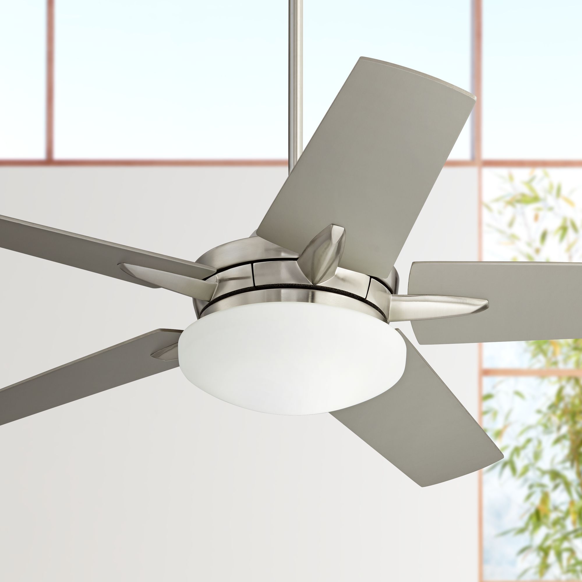 56 Casa Endeavor Brushed Nickel Silver Led Ceiling Fan 77c51