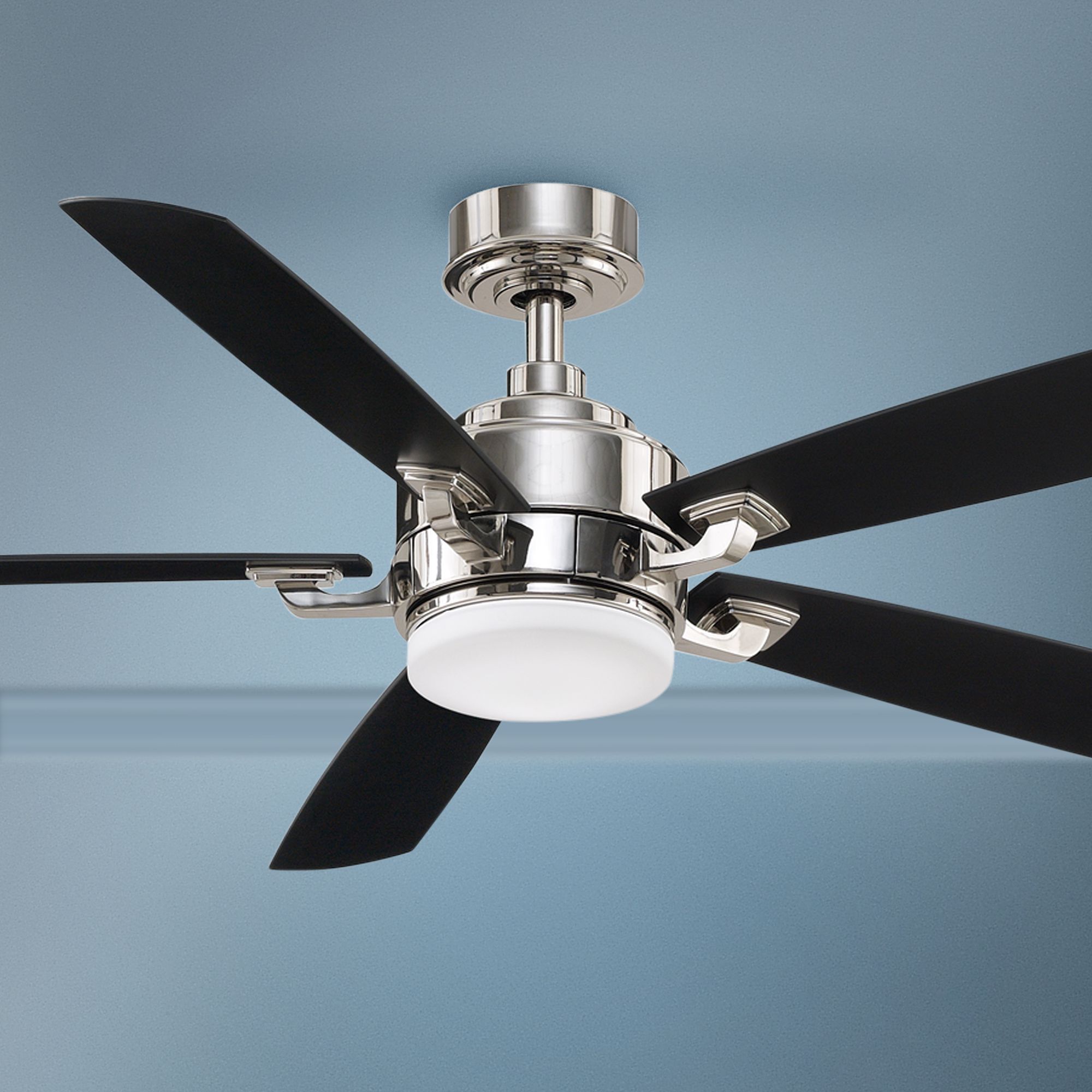 52" Fanimation Benito V2 Polished Nickel LED Ceiling Fan
