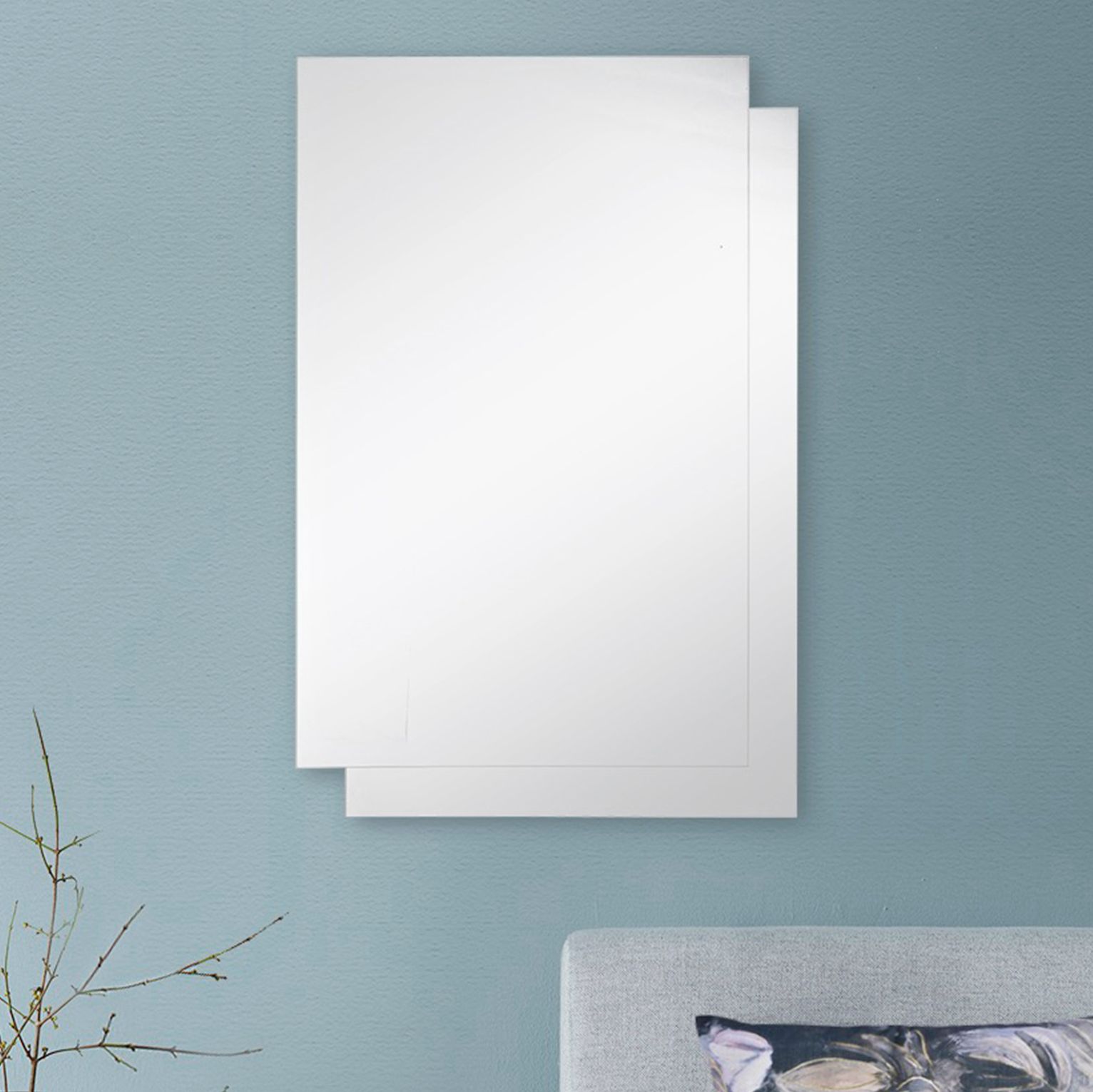 Gamette Layered Frameless 24" x 35 1/2" Wall Mirror