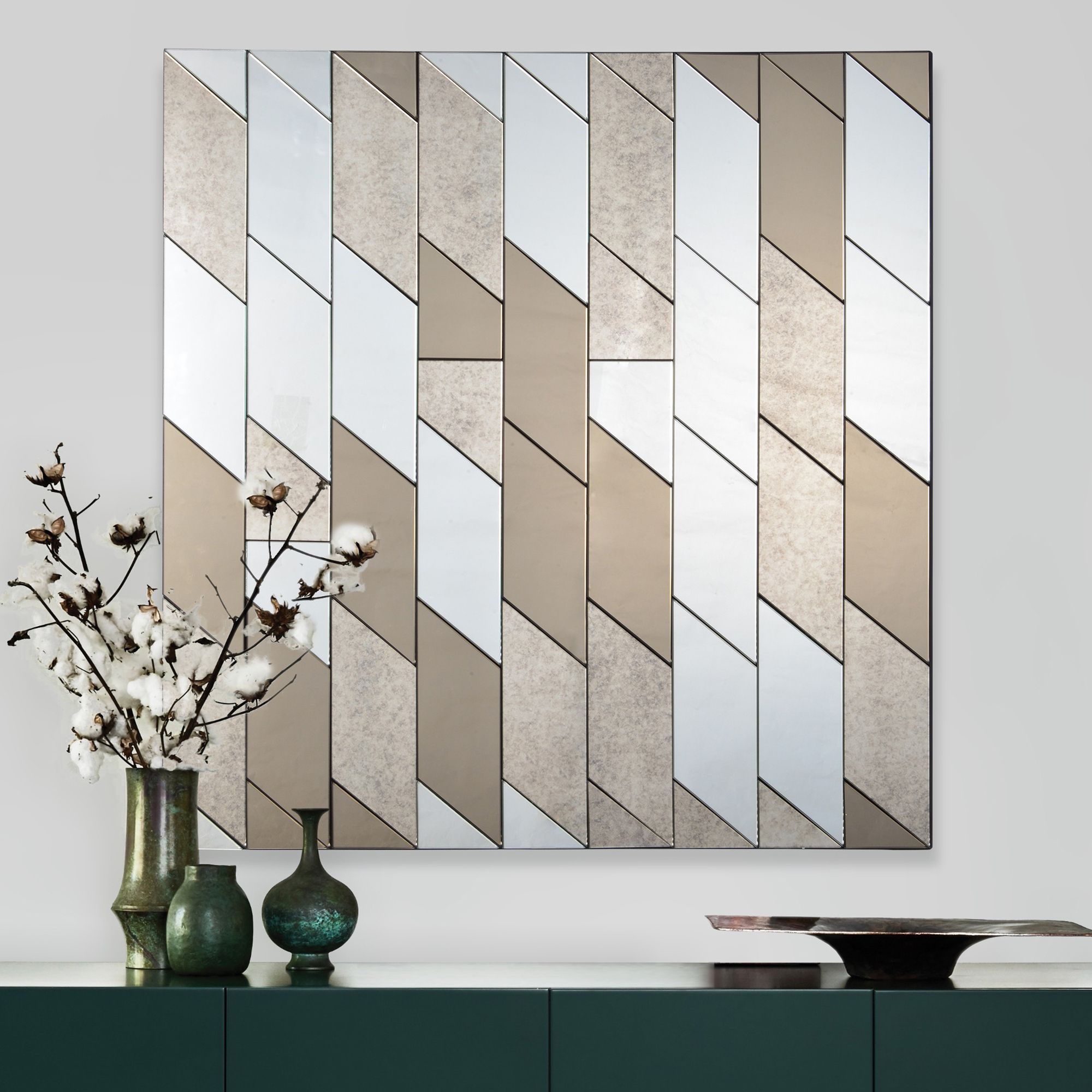 Garlette Gray Tea Frameless 40 1/2" Square Wall Mirror