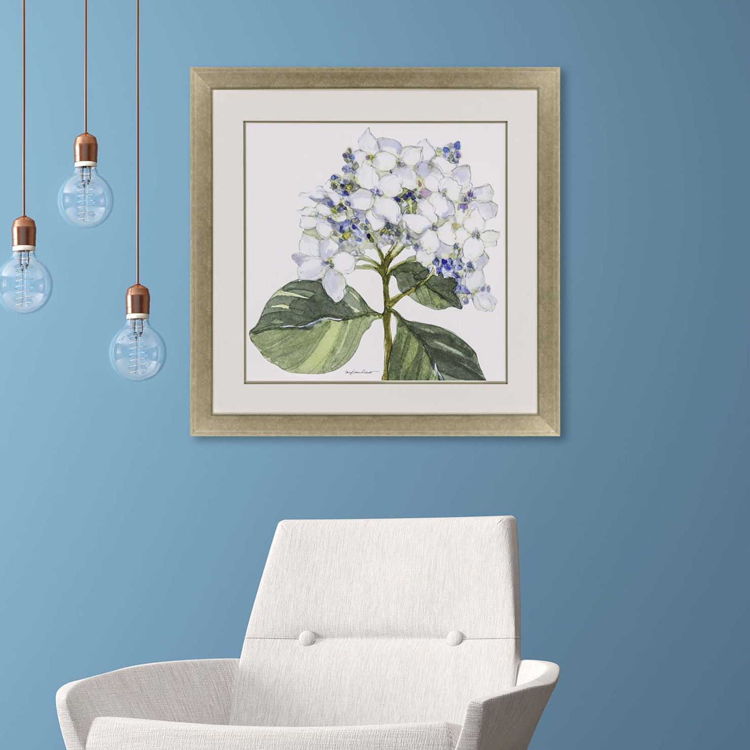 Full Bloom I 35" Square Framed Giclee Wall Art