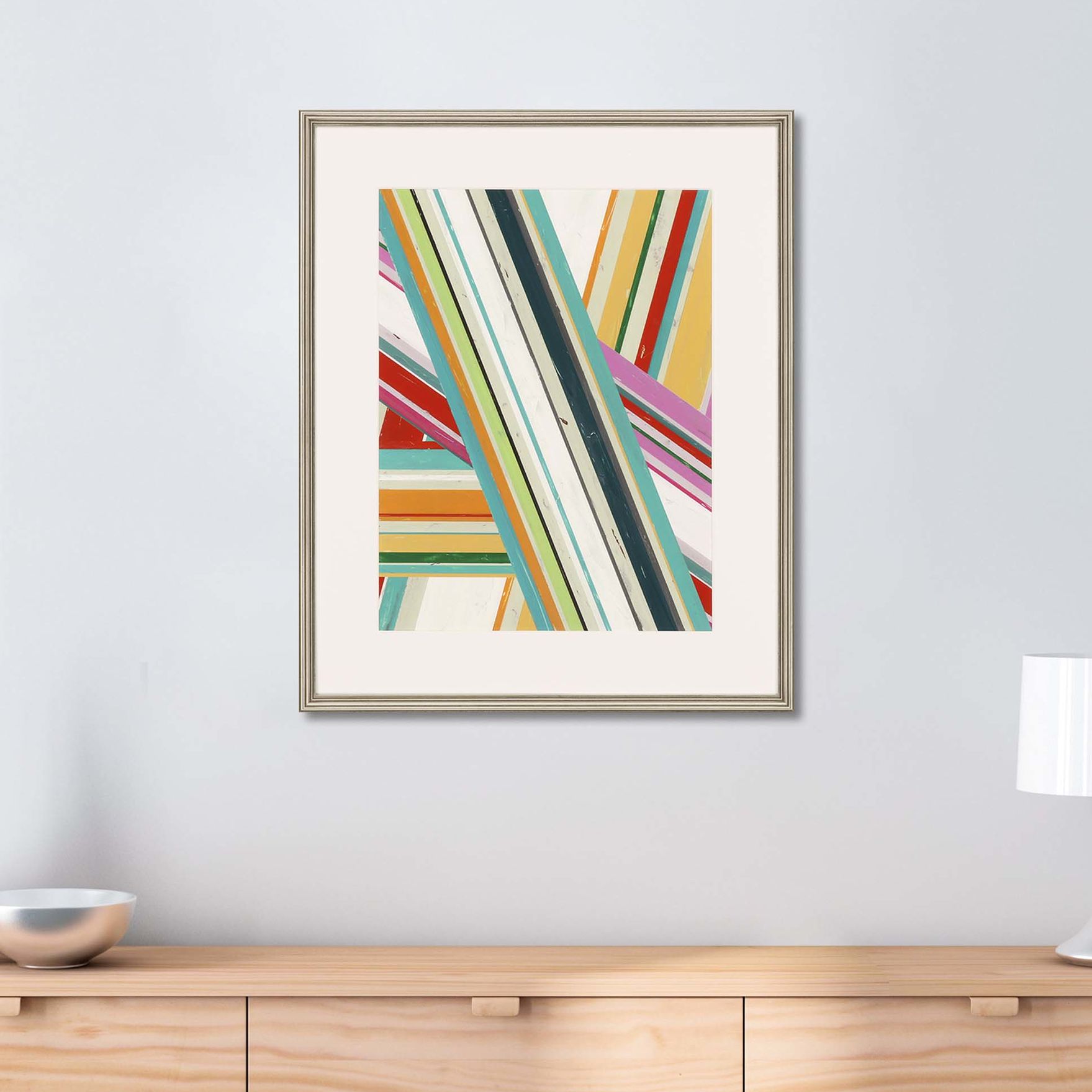 Summer Sarape II 33" High Framed Giclee Wall Art