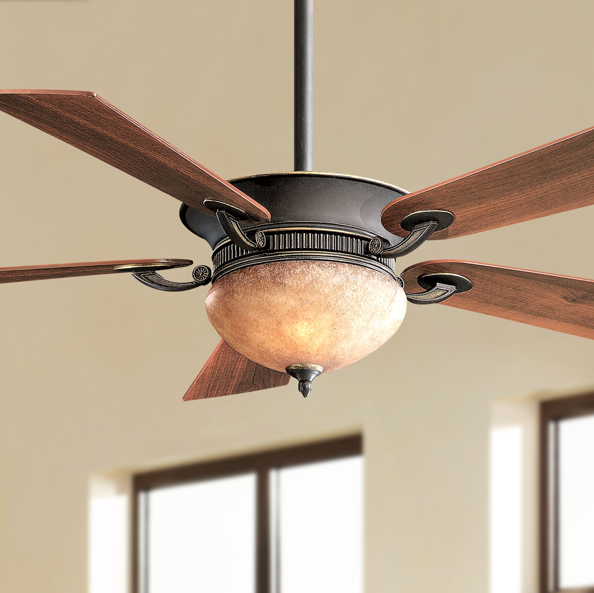 52" Delano Dark Restoration Bronze Ceiling Fan
