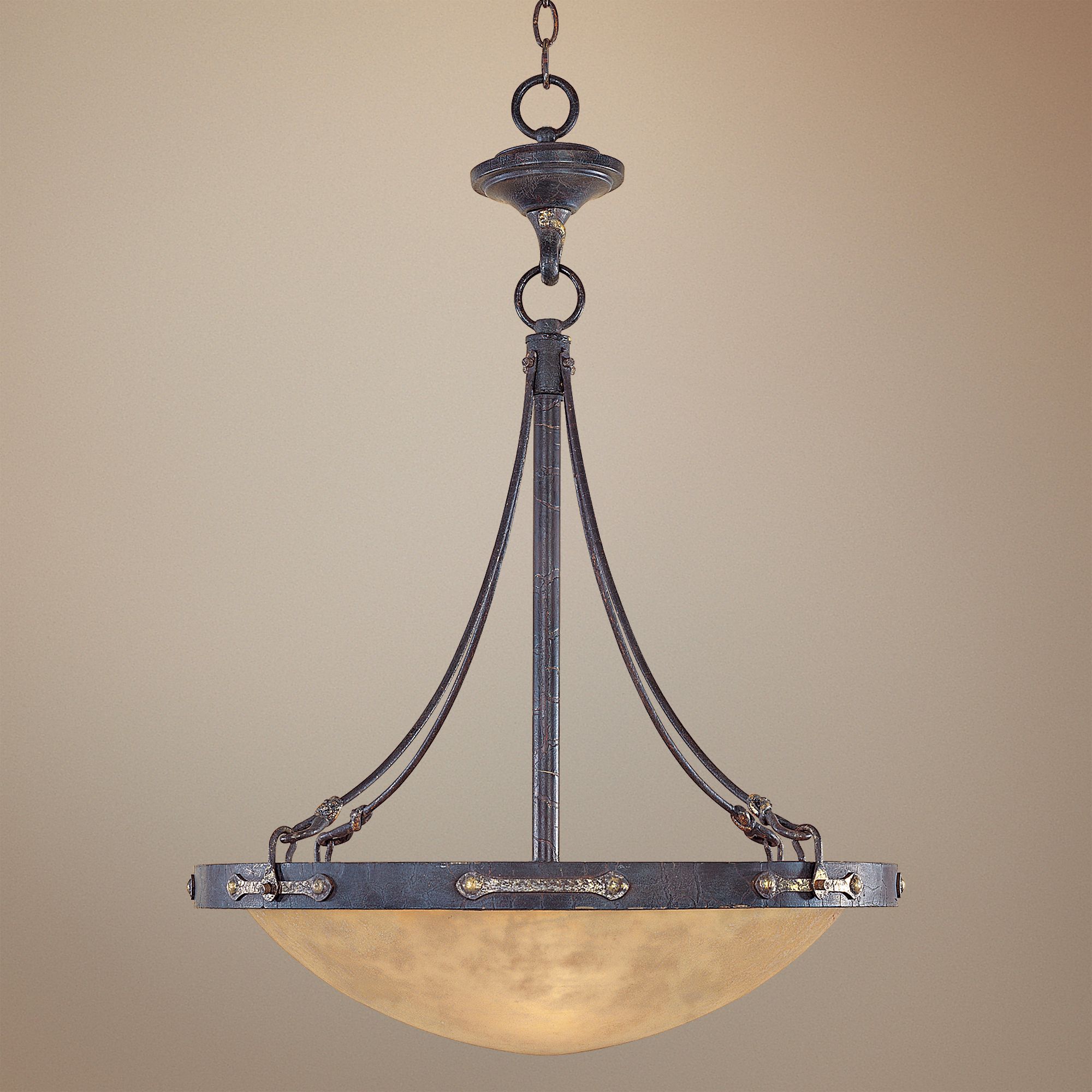 Austin Weathered Saddle 21 1/4" Wide Chandelier