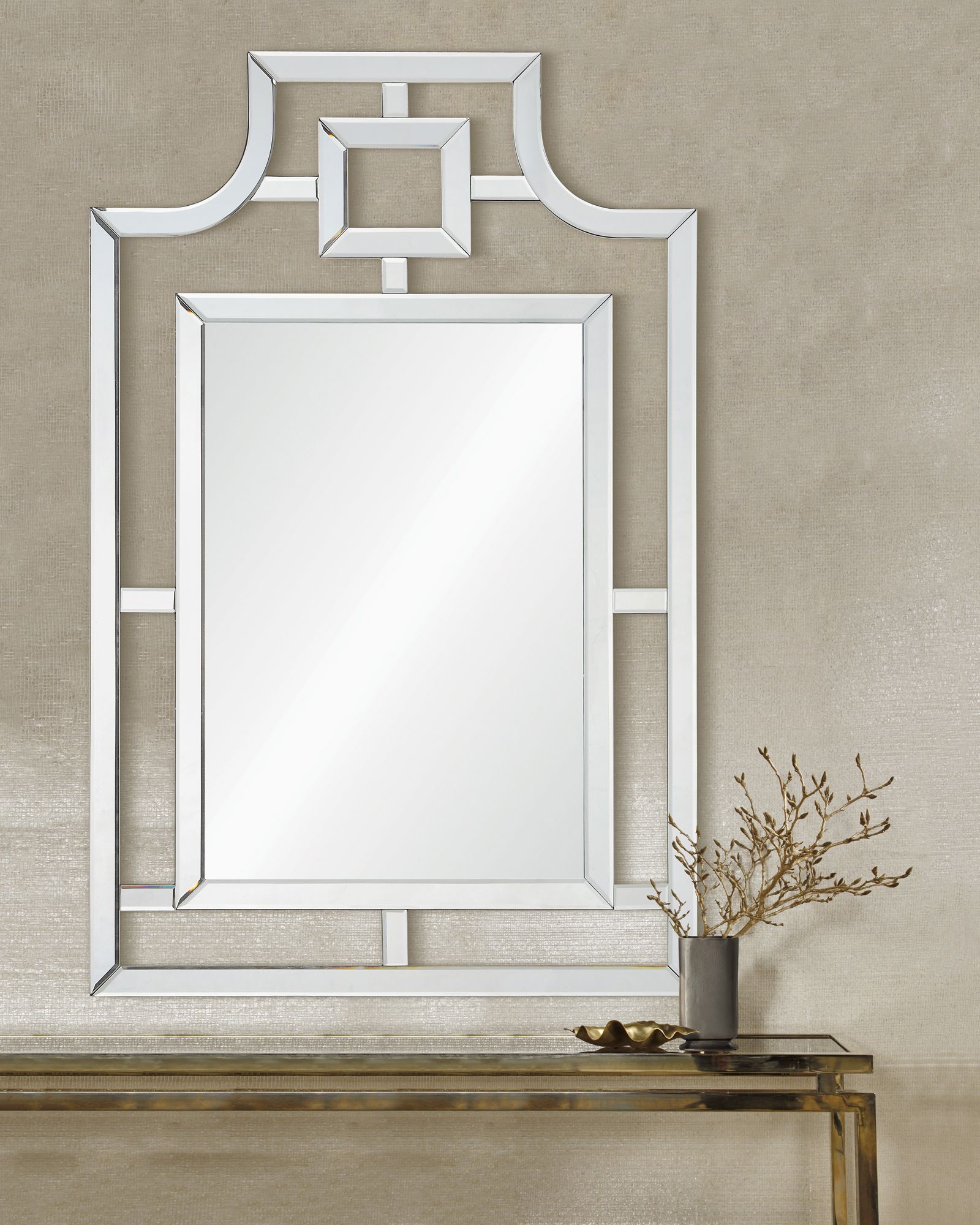 Fleura Frameless 30" x 46" Cut Corner Wall Mirror