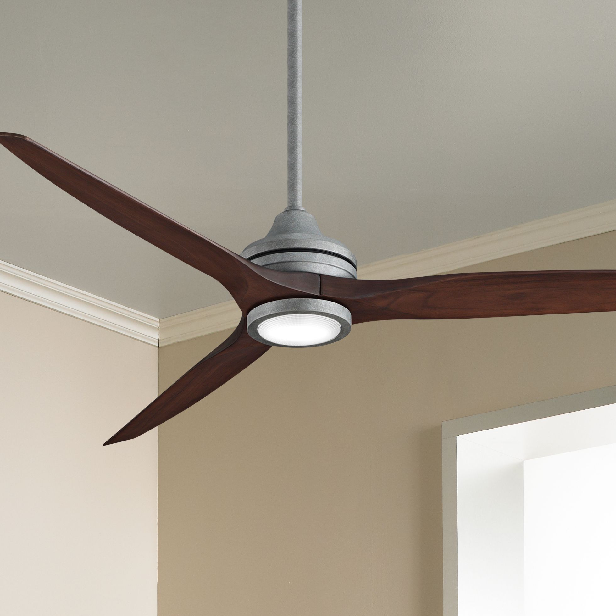 60 Fanimation Spitfire Galvanized Led Ceiling Fan