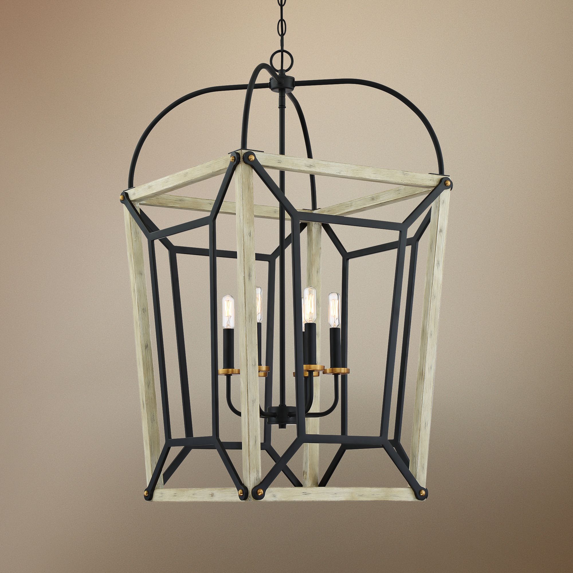 Quoizel Ashcroft 20" Wide Earth Black 6-Light Foyer Pendant