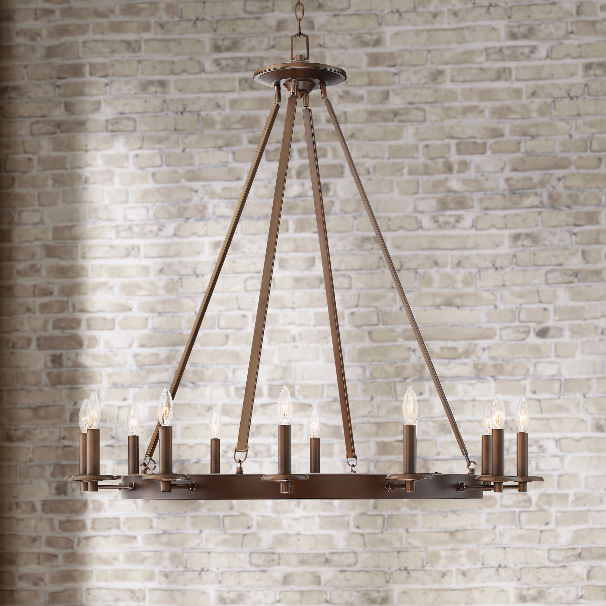 Belmore 40" Wide Oil-Rubbed Bronze 12-Light Chandelier