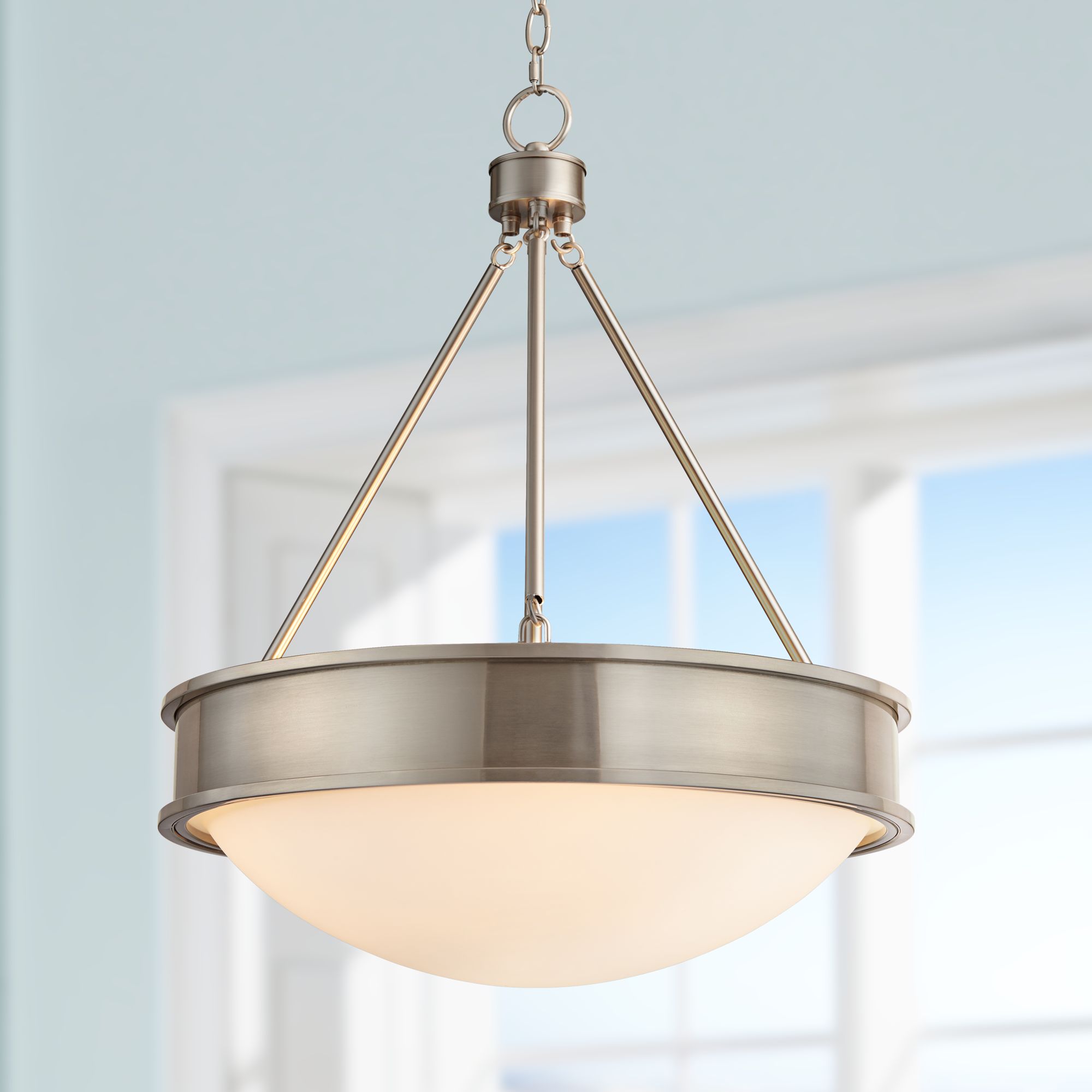 Rory 20 3/4" Wide Brushed Nickel Bowl Pendant Light