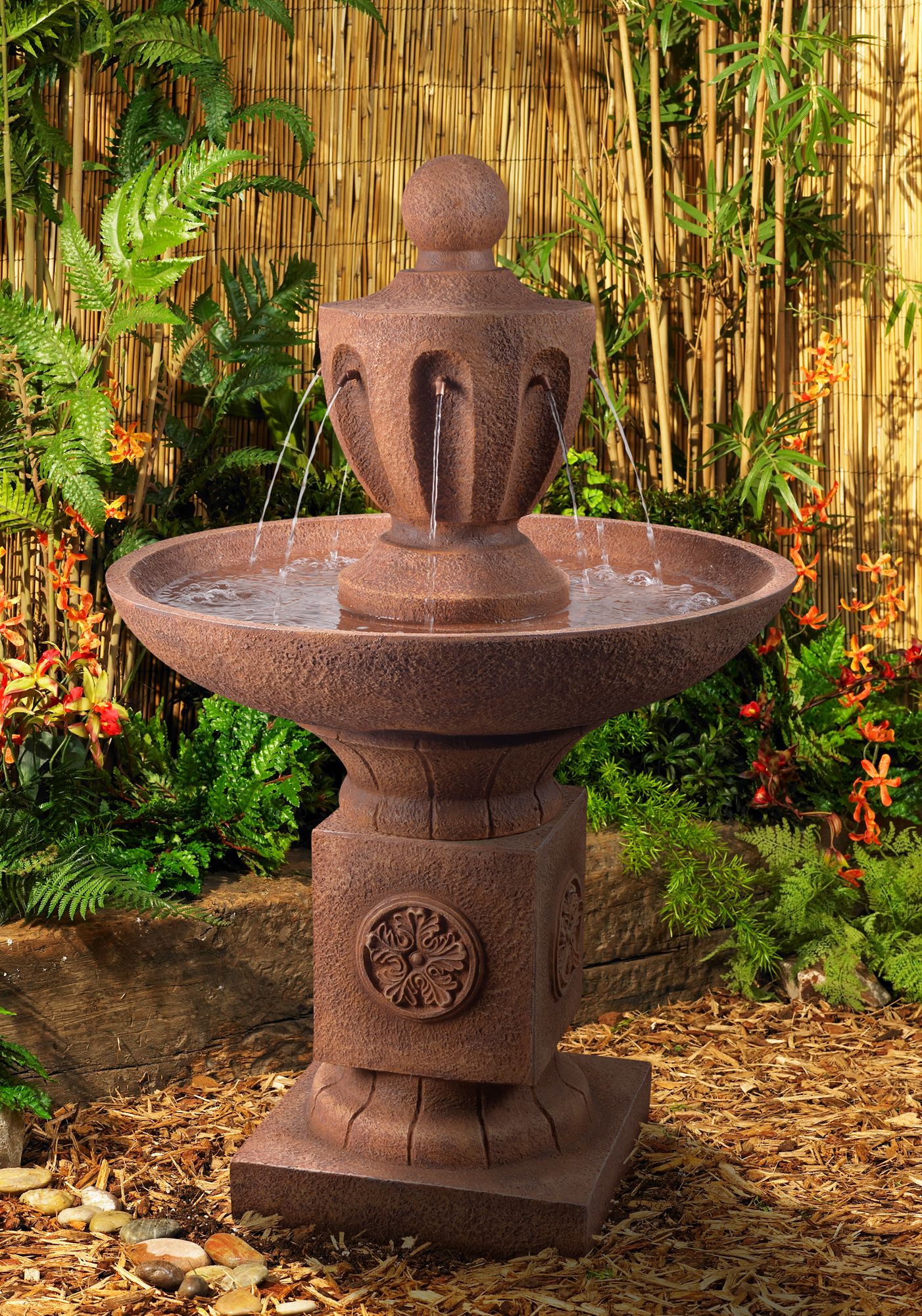 Classic Urn 43 1 2 High Terracotta Tiered Outdoor Fountain 78e78 Lamps Plus