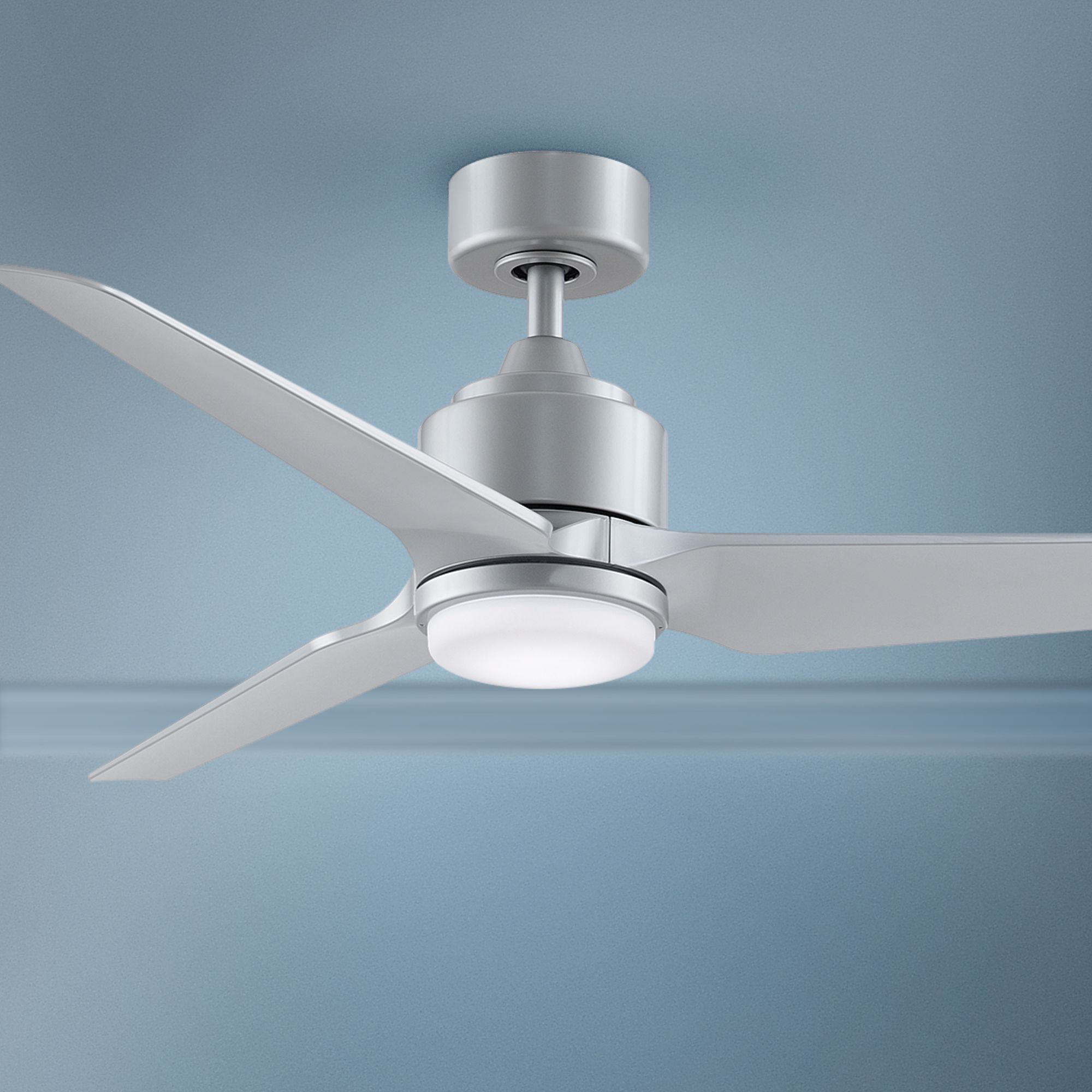 52" Fanimation TriAire Custom Silver Outdoor LED Ceiling Fan