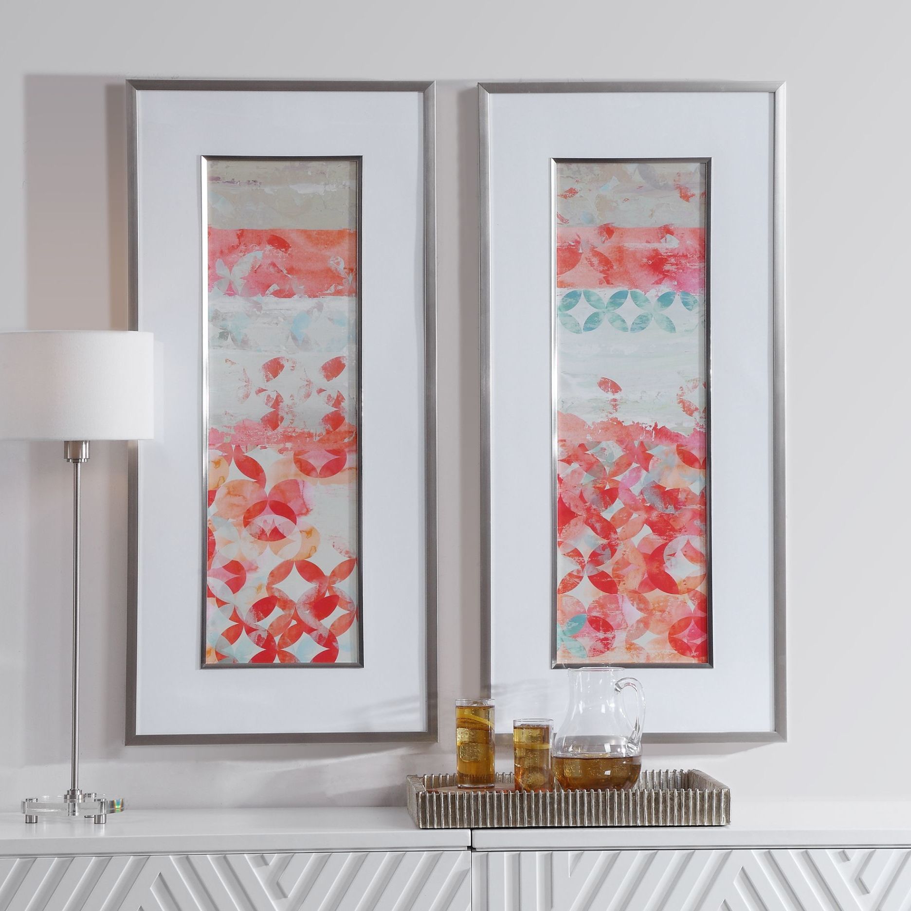 Uttermost Valentine 45 1/4" High 2-Piece Framed Wall Art Set