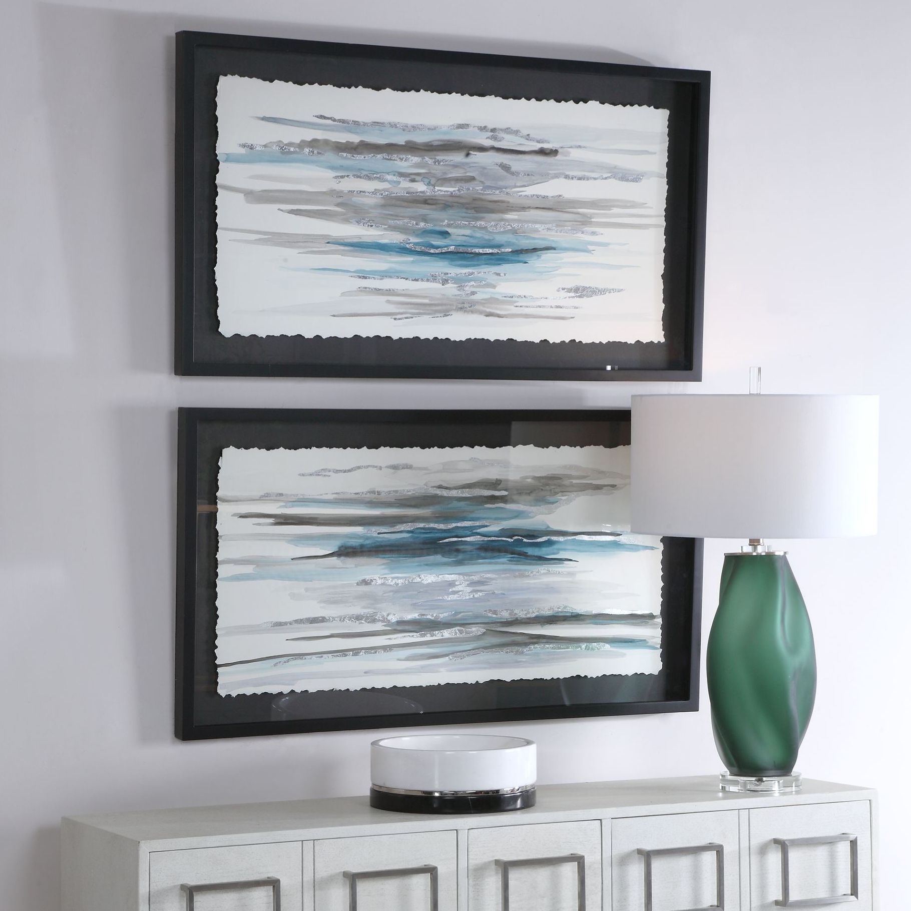 Uttermost Washed Away 40" Wide 2-Piece Framed Wall Art Set