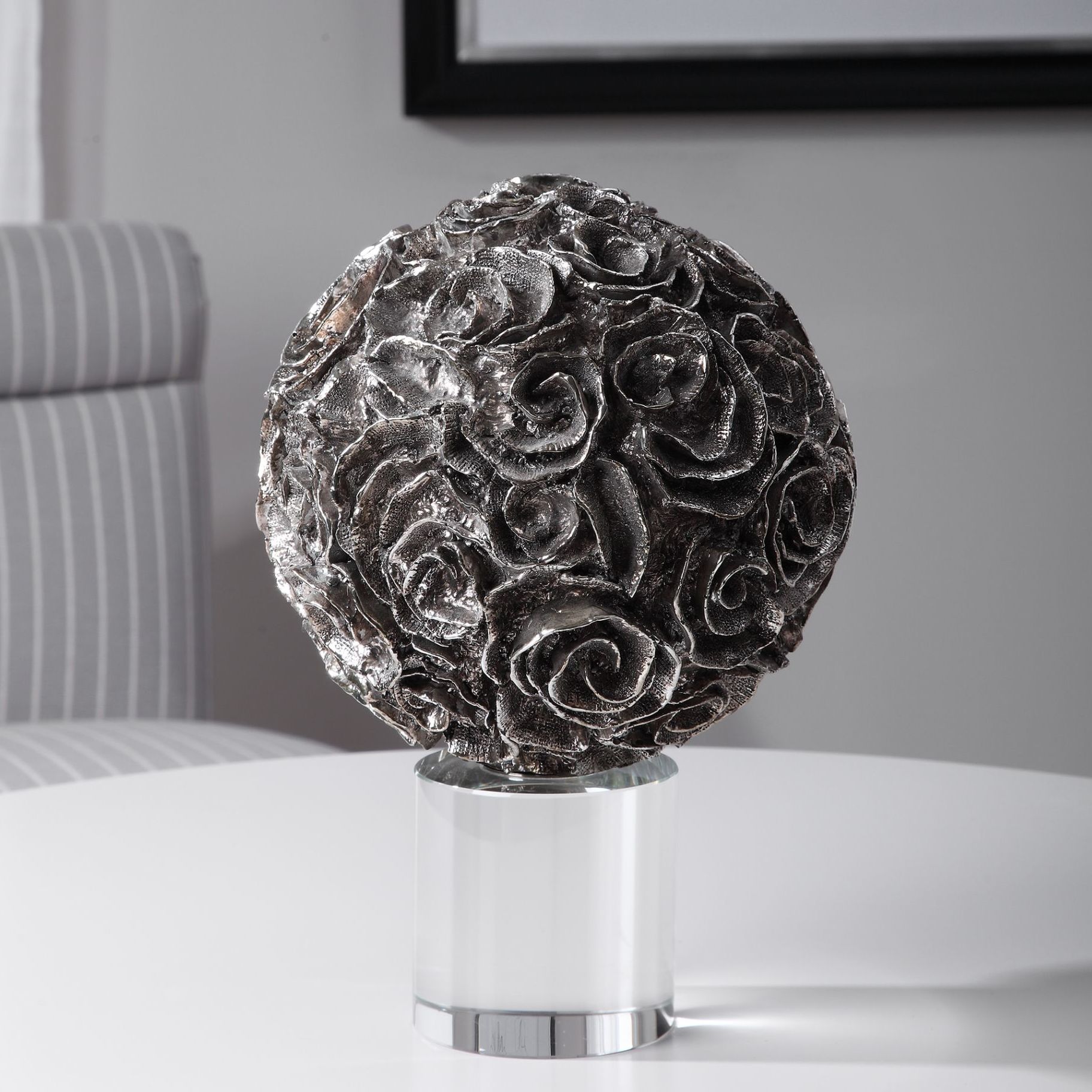 Uttermost Samia 13 1/2" High Aged Gold Coral Sculpture