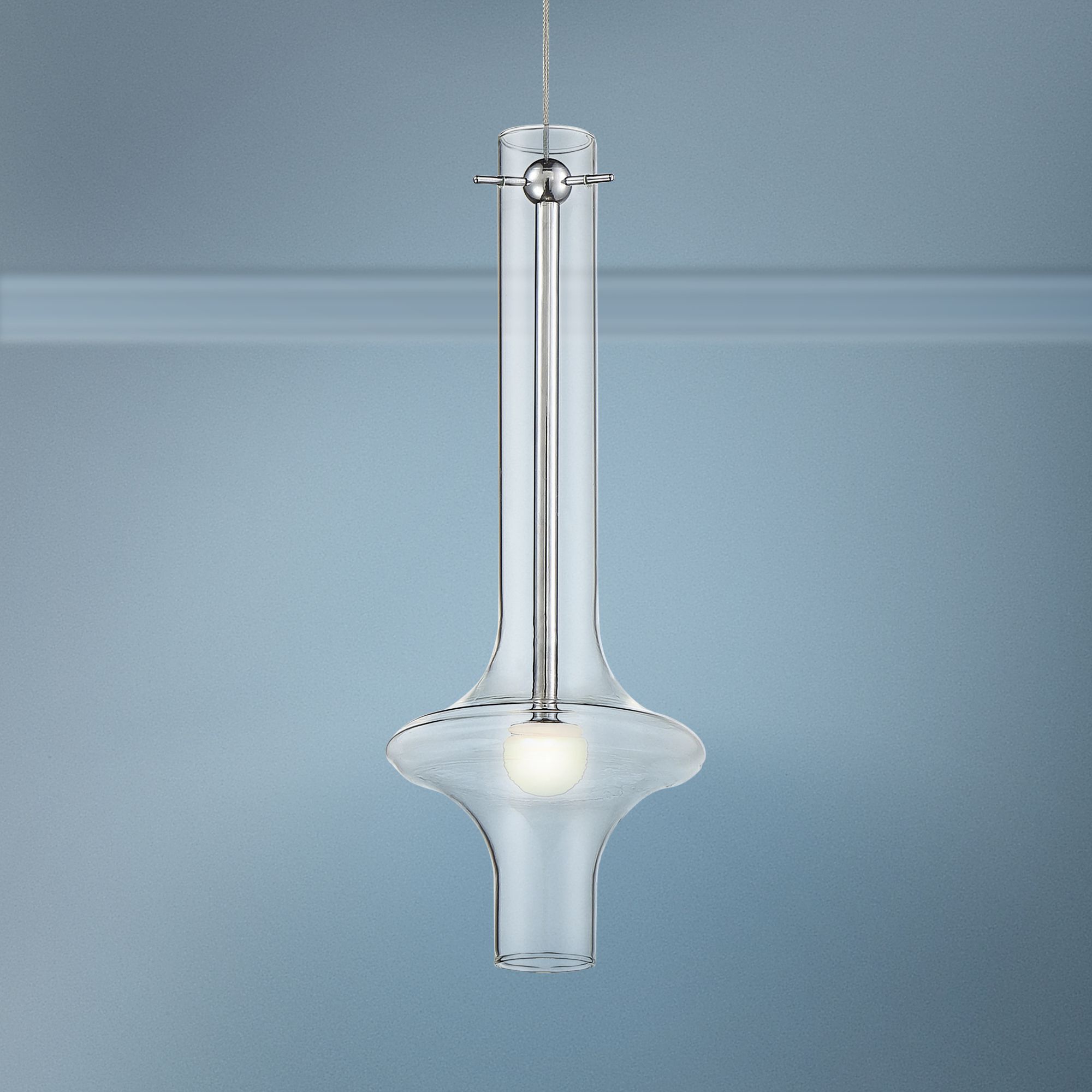 George Kovacs Bottleneck 6 1/2" Wide Chrome LED Mini Pendant