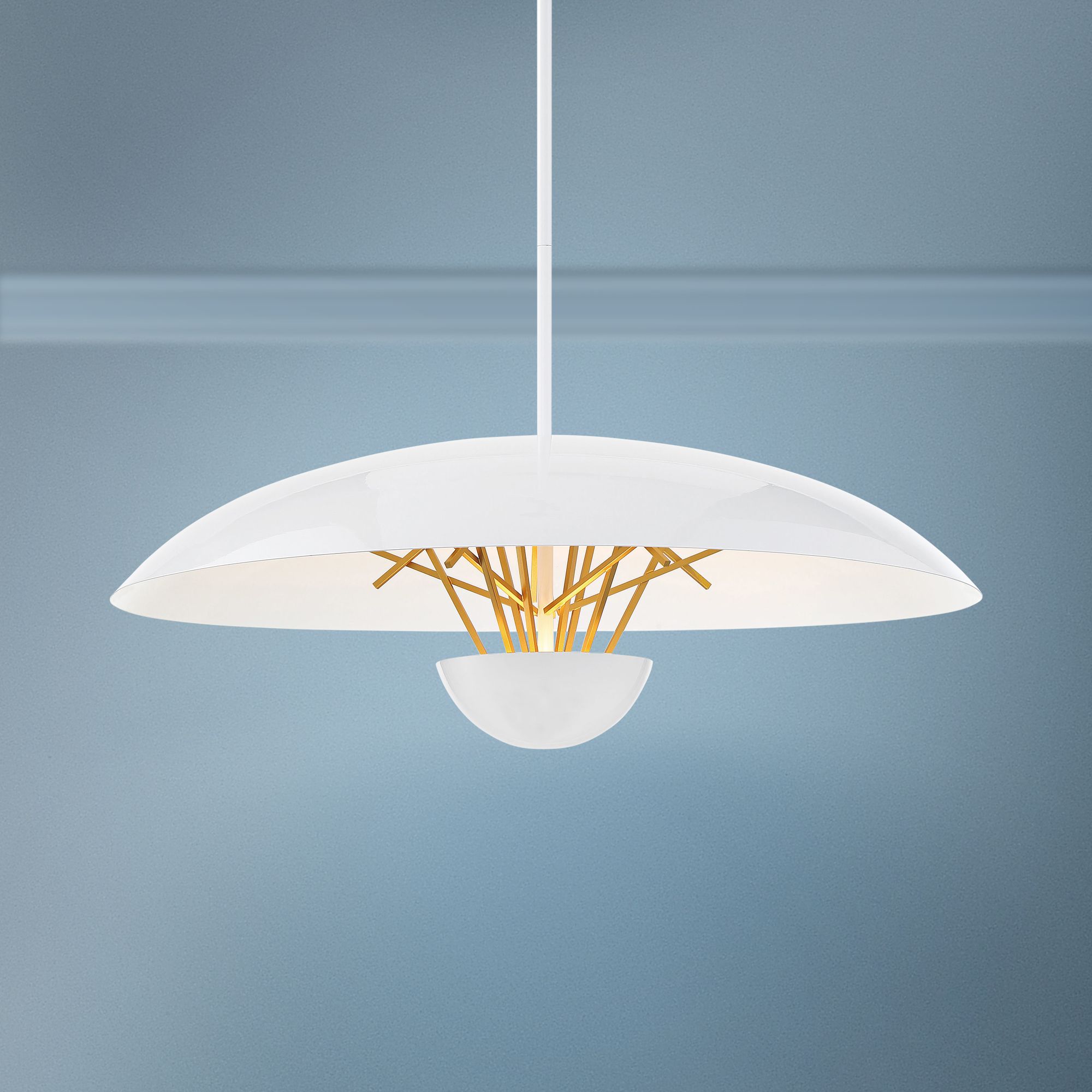 George Kovacs Sun Core 26" Wide Sand White LED Pendant Light
