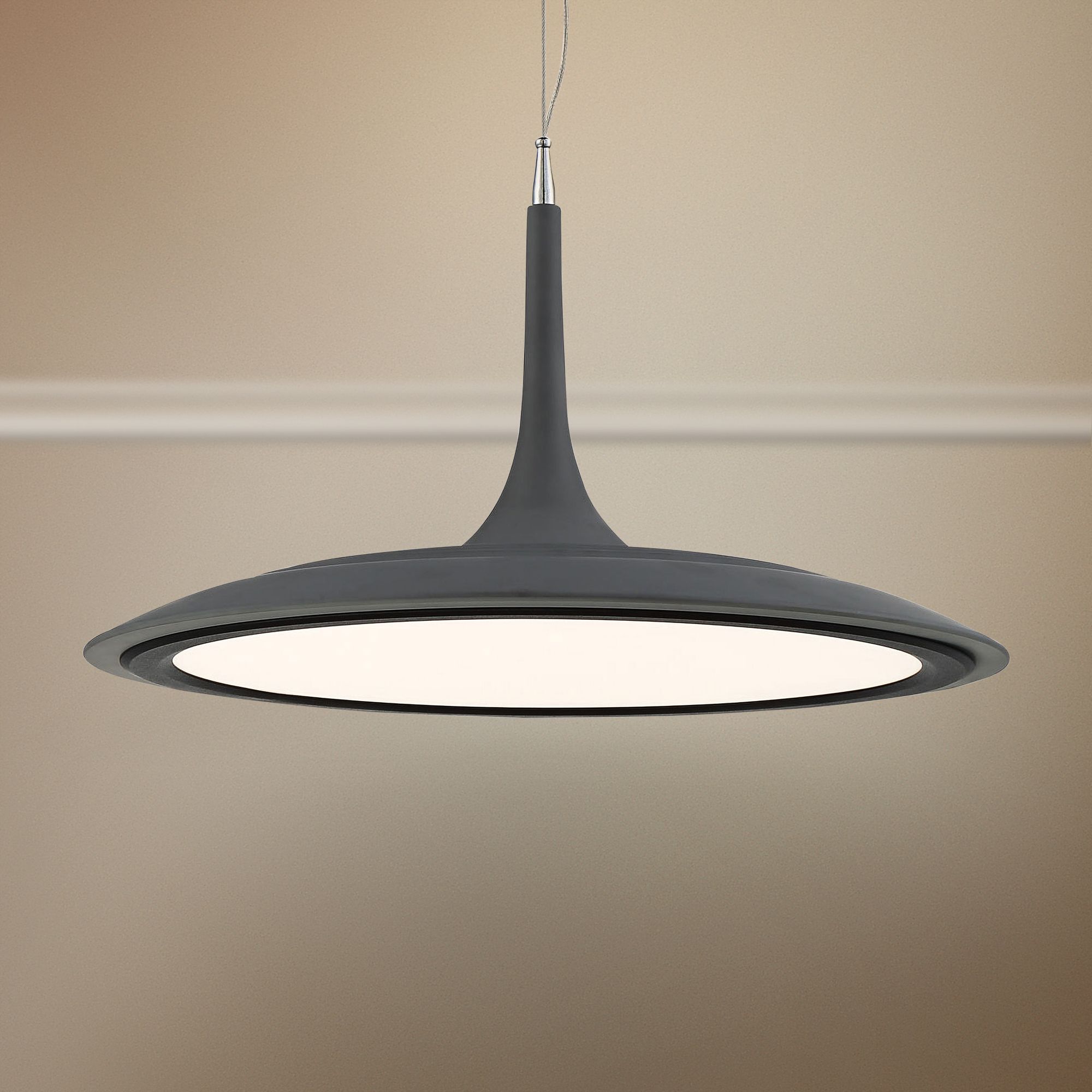 George Kovacs Hover 19" Wide Dark Gray LED Pendant Light