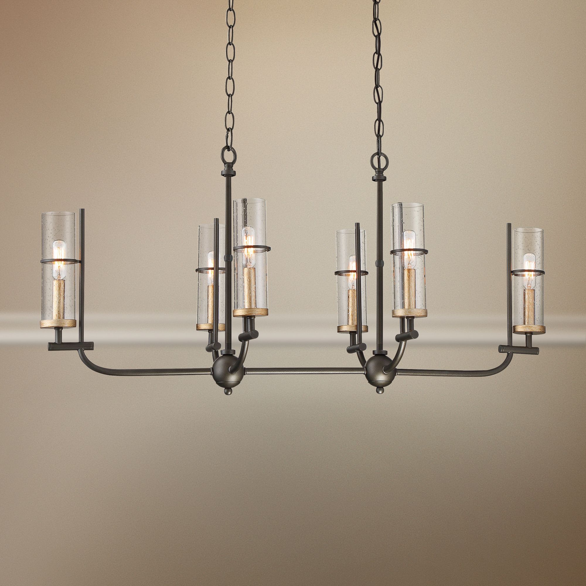 Sussex Court 38"W Iron Gold Kitchen Island Light Chandelier