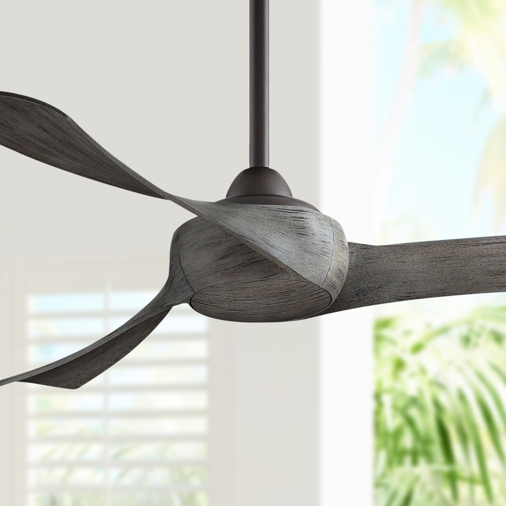 52" Fanimation Wrap Matte Greige Damp Ceiling Fan