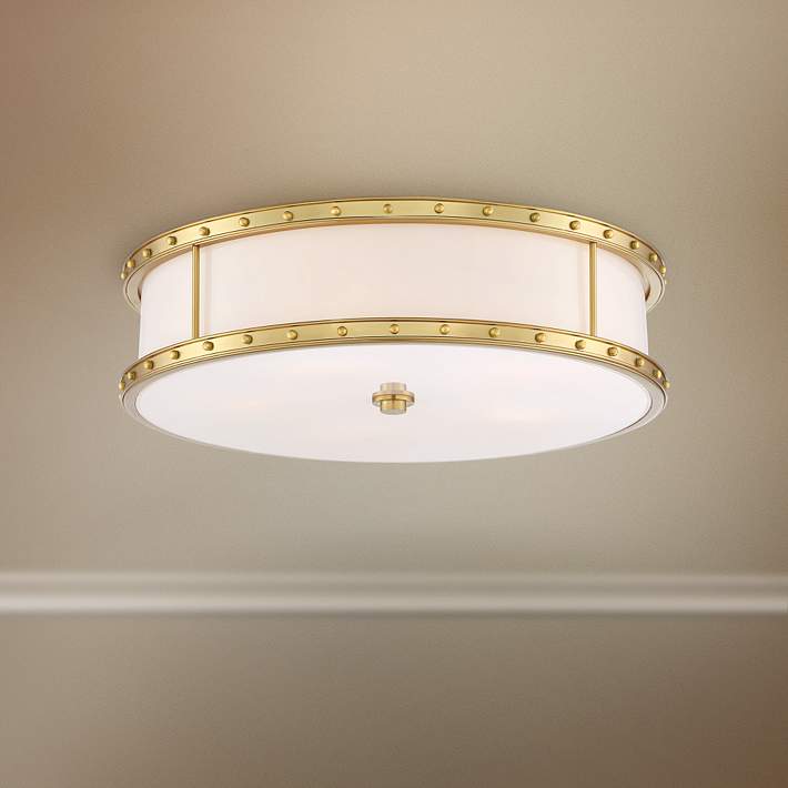 Flush Mount 20 1 4 Wide Liberty Gold Drum Led Ceiling Light 78m24 Lamps Plus - Flushmount Wide Ceiling Light