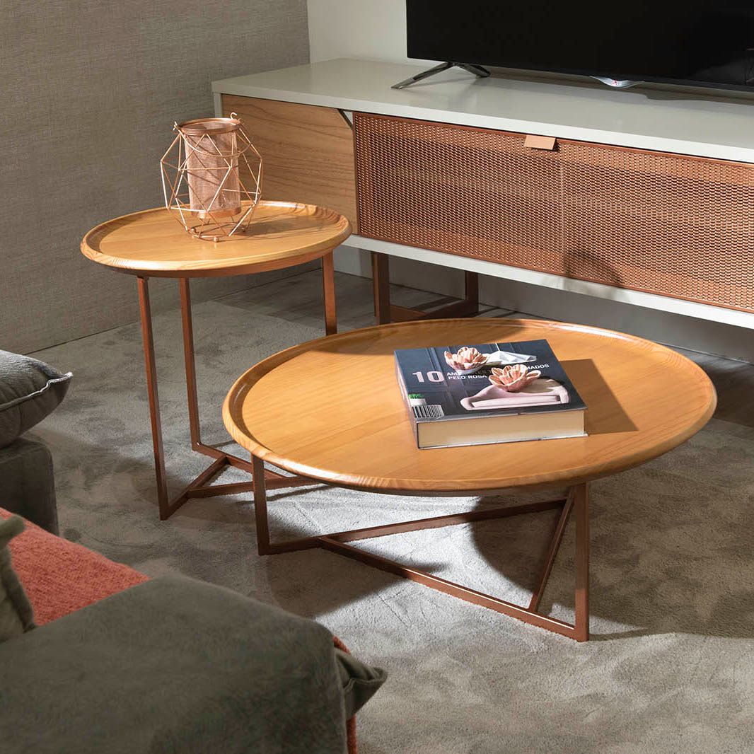 Knickerbocker Cinnamon Wood End and Coffee Tables Set of 2