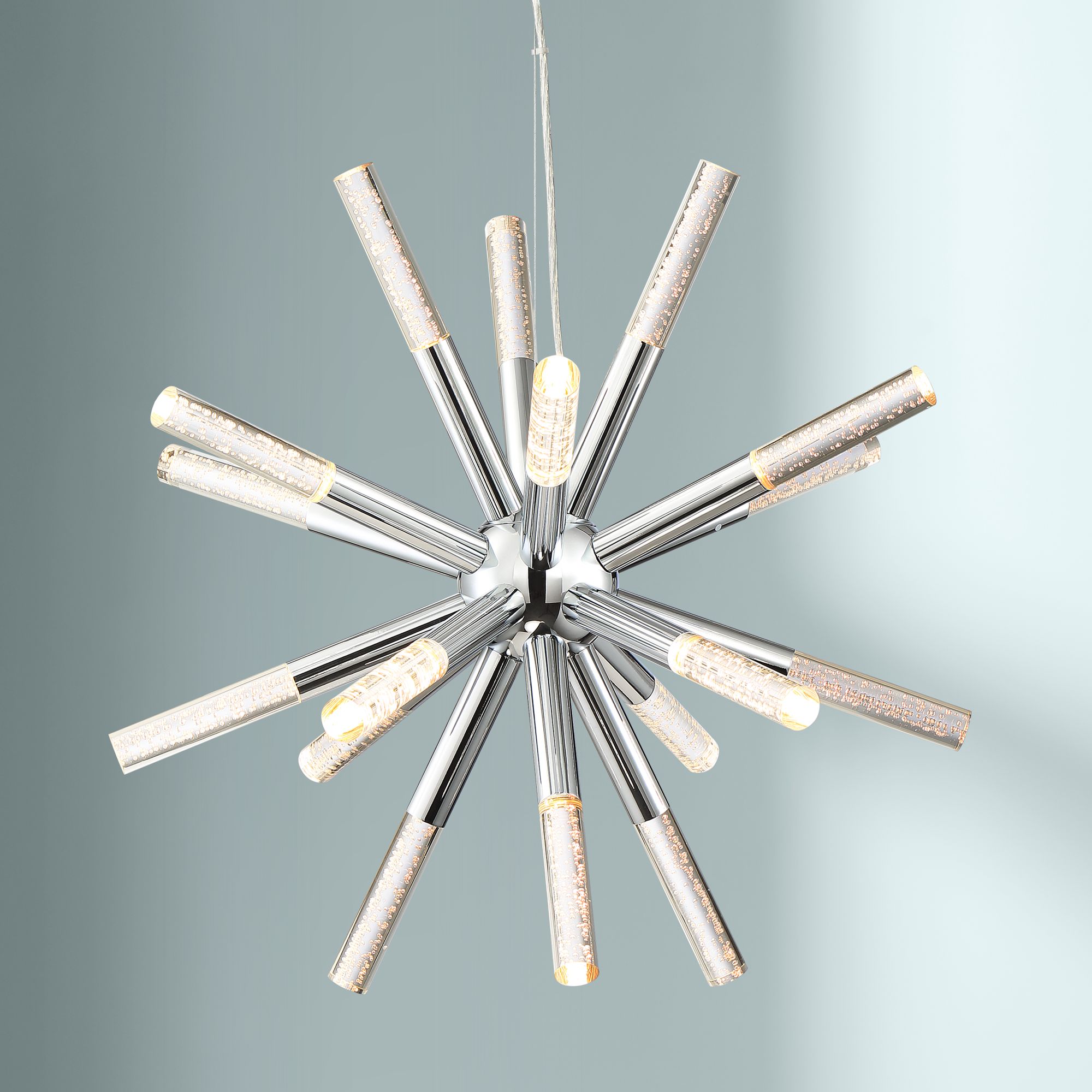 Possini Euro Lucy 25 3/4"W Chrome Sputnik Style LED Pendant