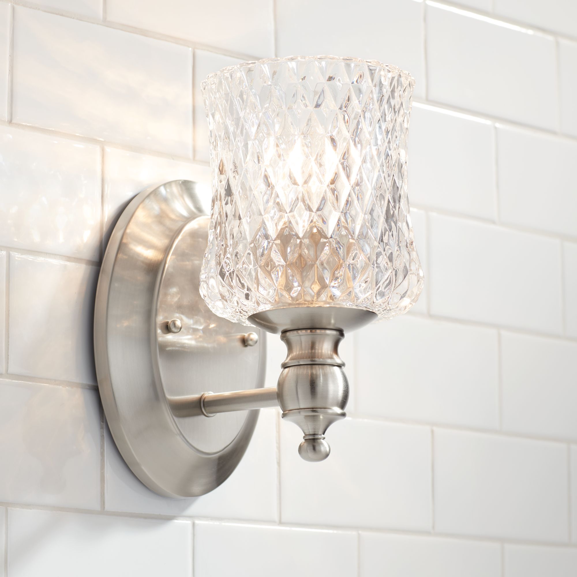 Stiffel 10" High Satin Nickel Traditional Wall Sconce