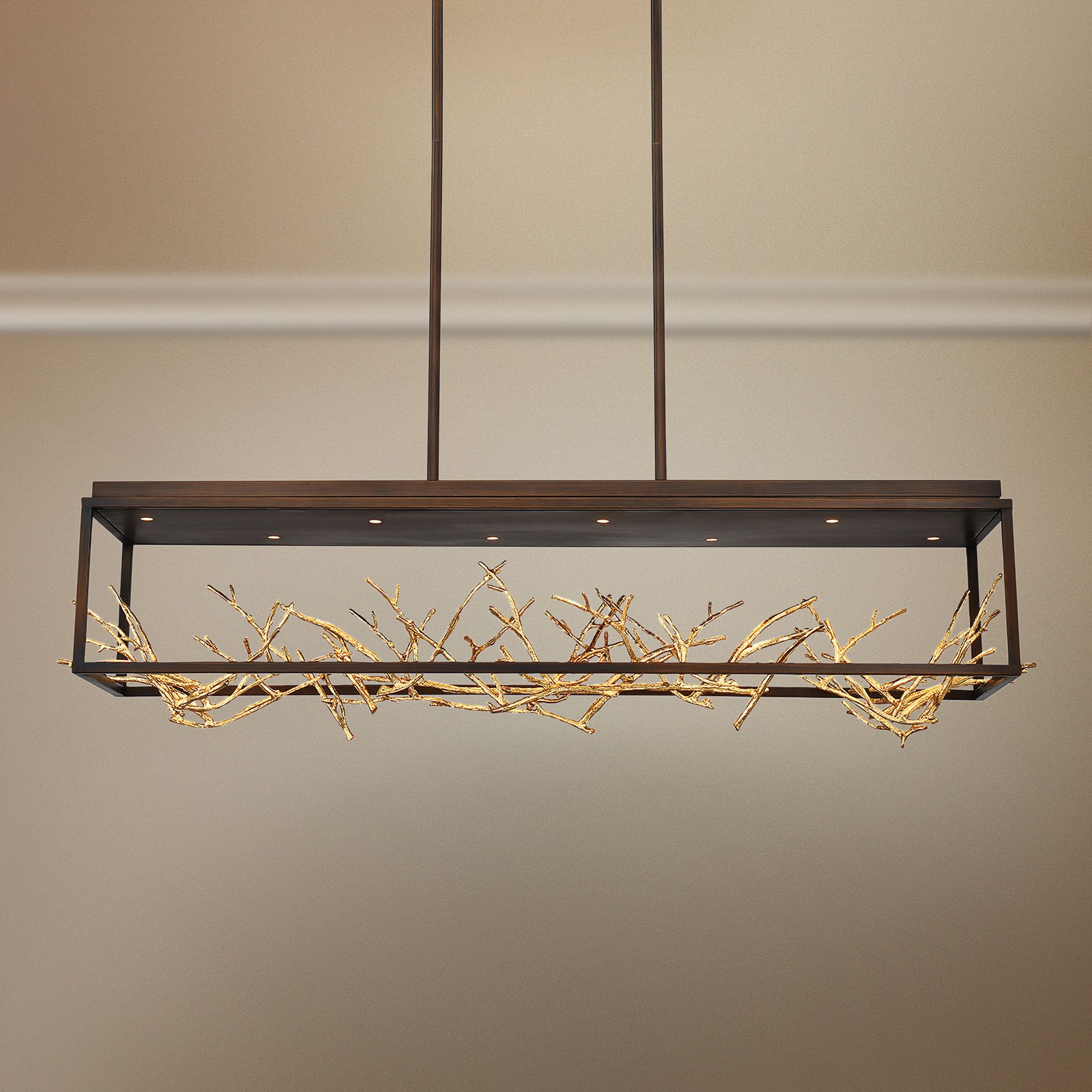 Eurofase Aerie 44"W Bronze LED Kitchen Island Light Pendant