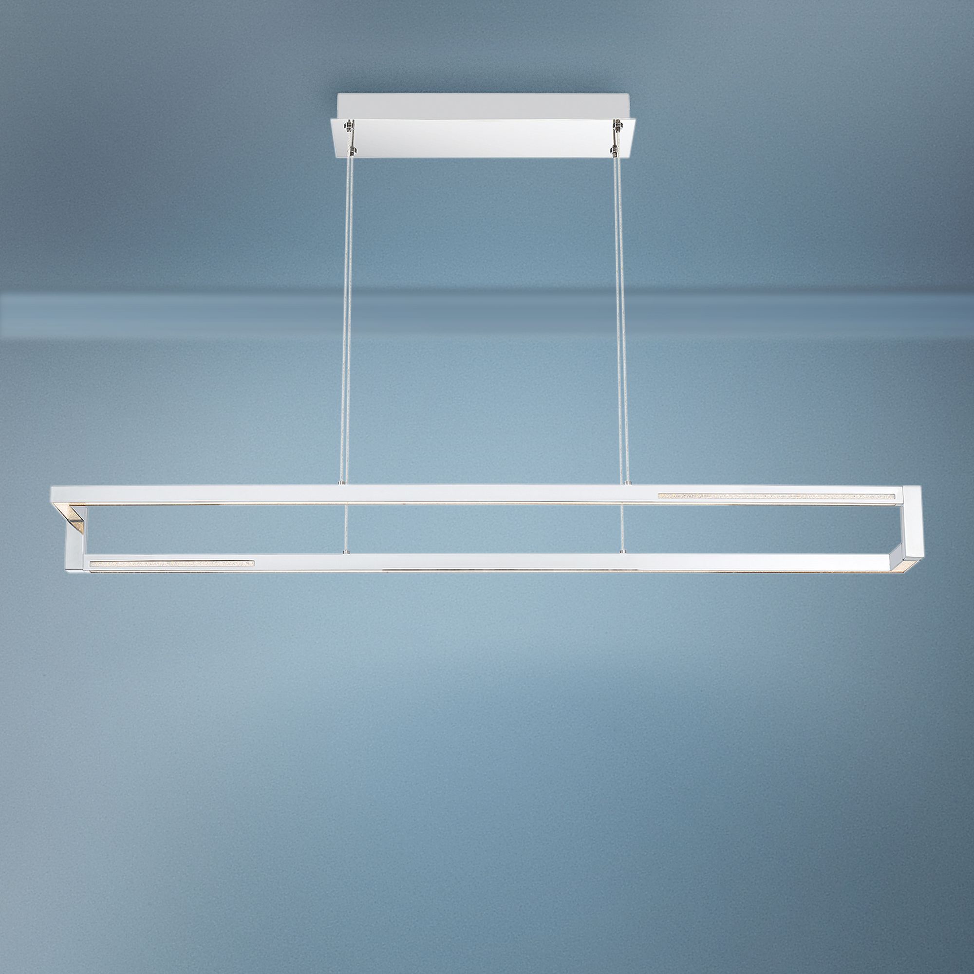 Clinton 39 1/4" Wide Chrome LED Kitchen Island Light ...