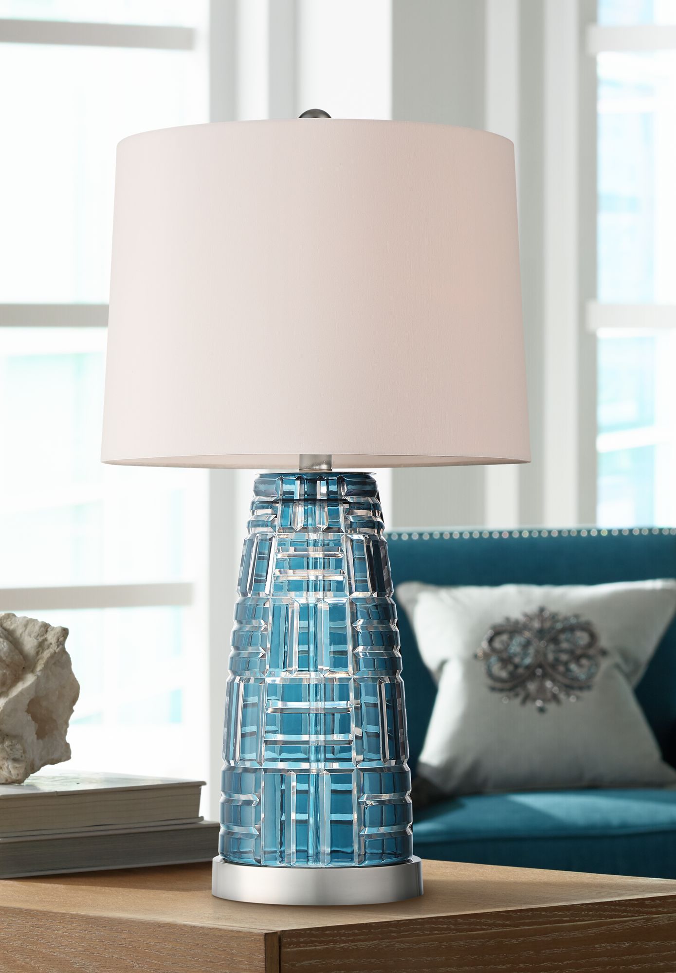 blue crystal table lamps