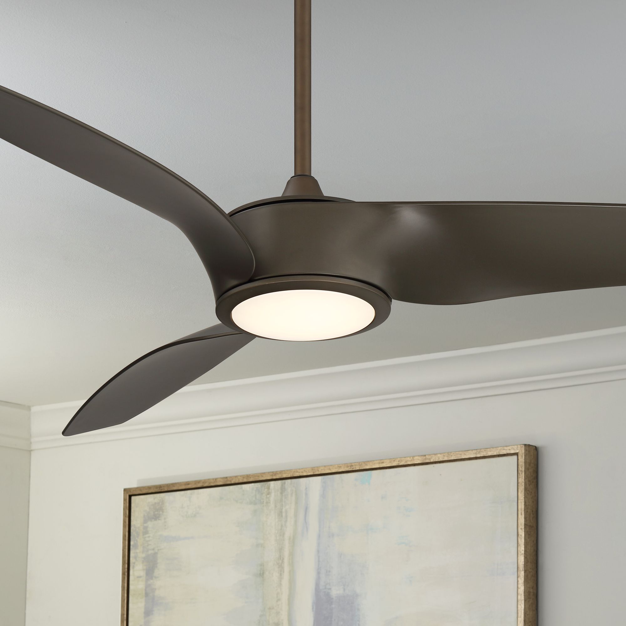 56" Casa Como Oil Rubbed Bronze LED Ceiling Fan