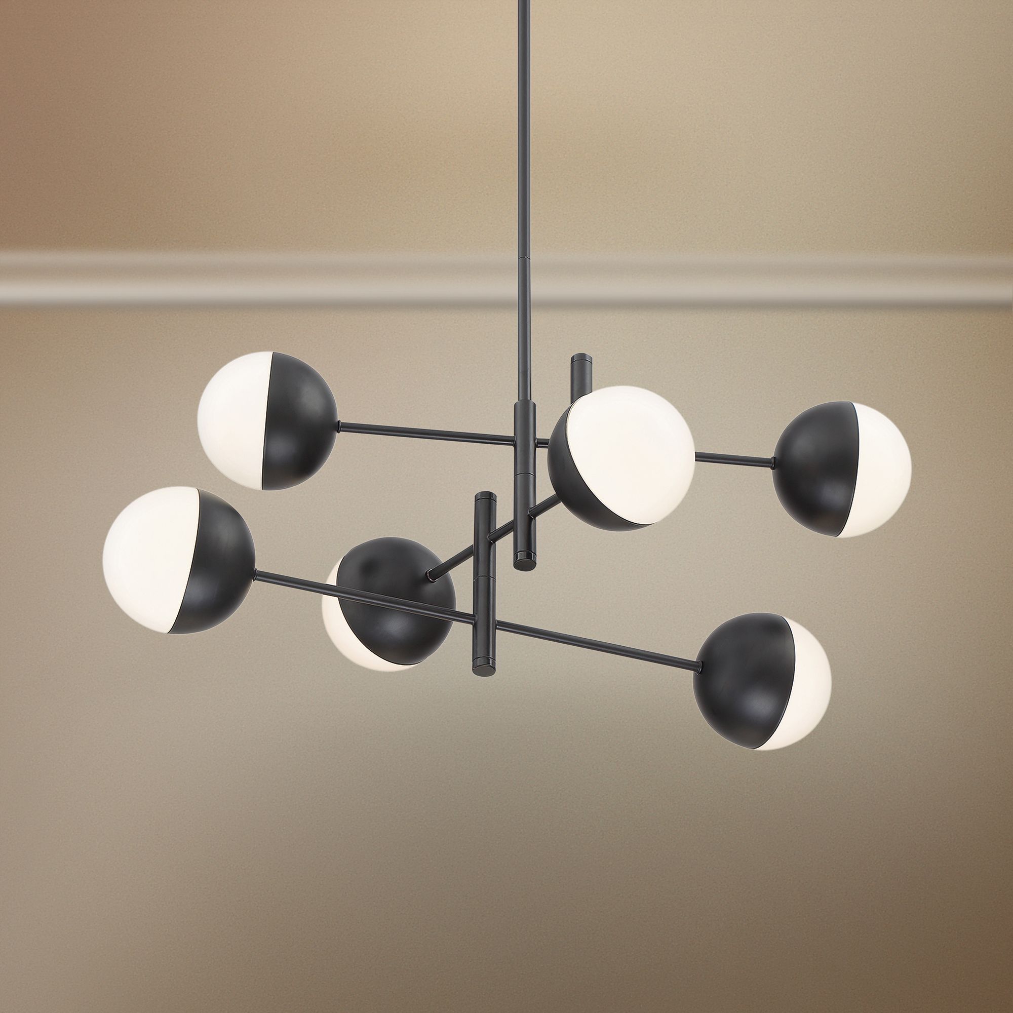 Eurofase Fairmount 31 1/2"W Black 6-Light LED Pendant Light