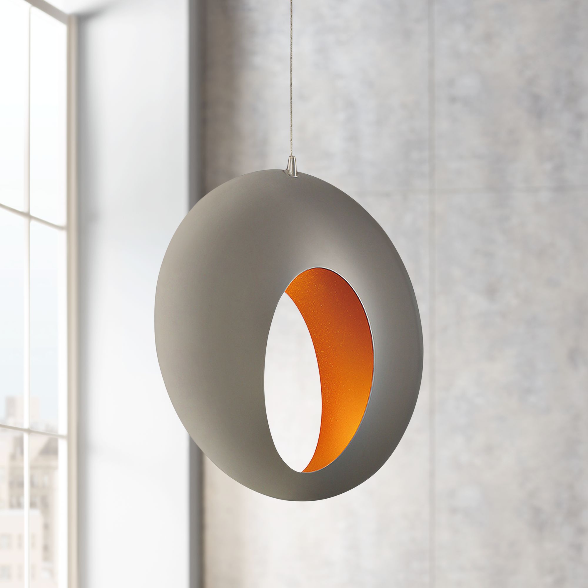 Arlington 13 1/4" Wide Blackened Chrome LED Pendant Light