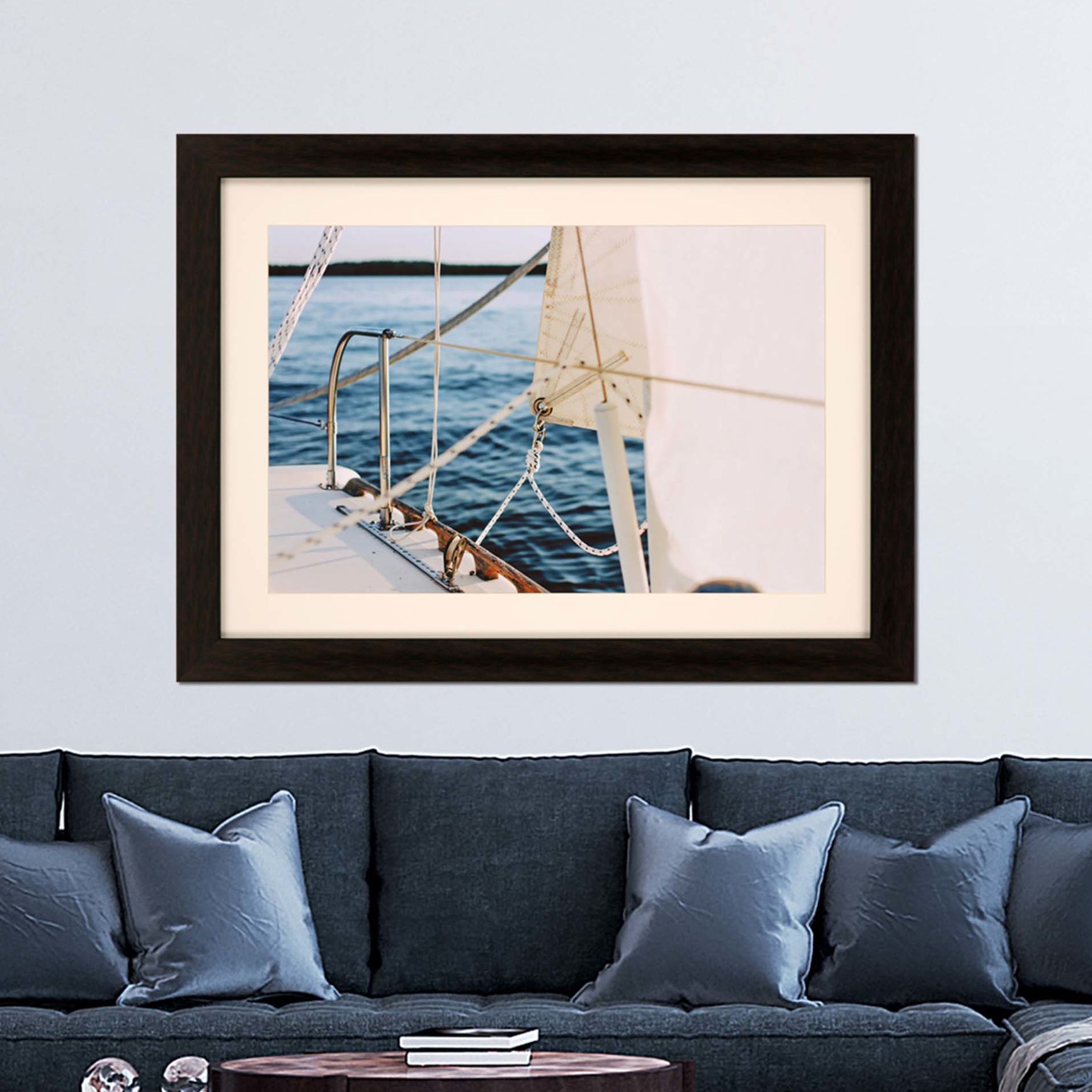 Sag Harbor Sail 1 47" Wide Framed Giclee Wall Art