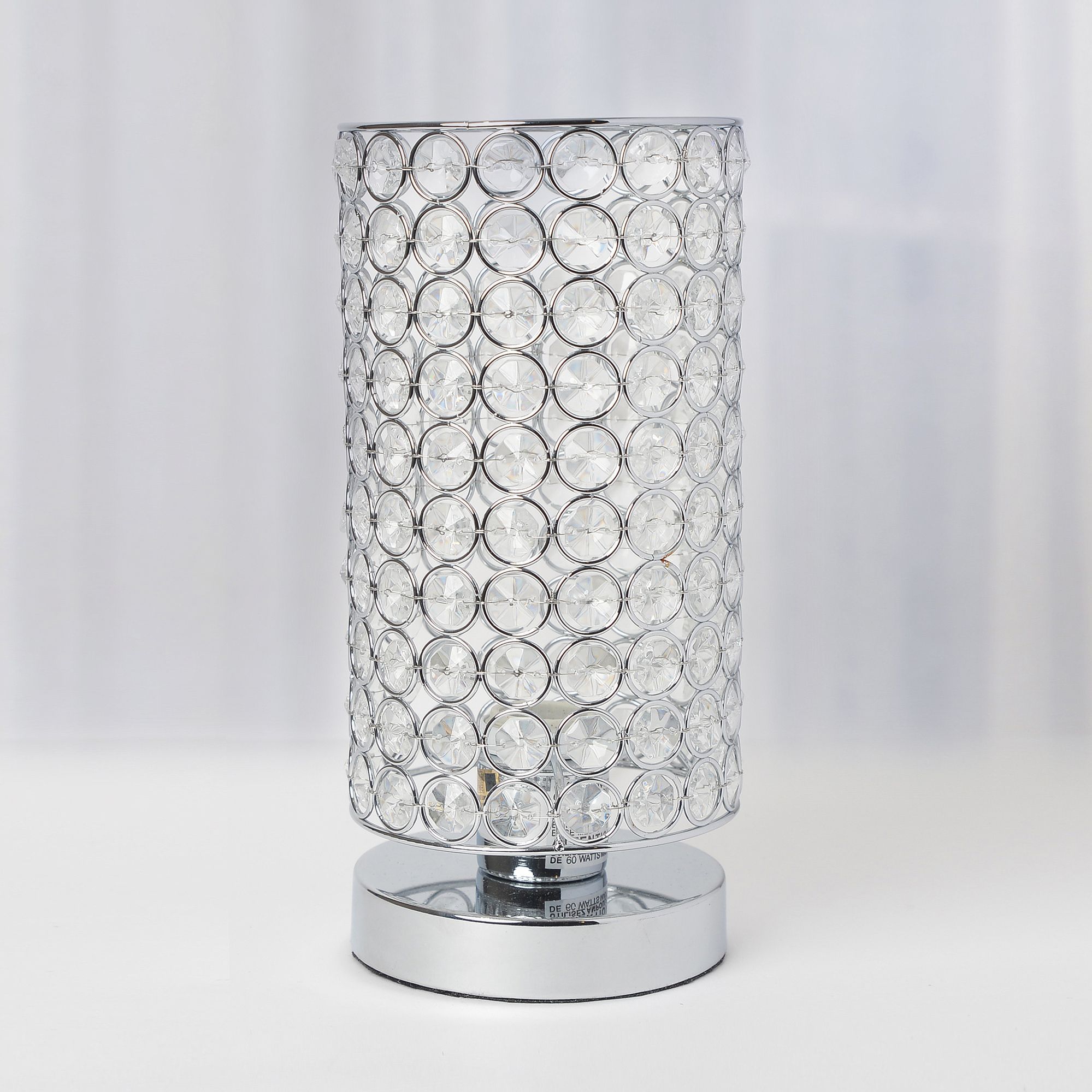 Elegant Designs Elipse 10 3/4"H Chrome Accent Table Lamp