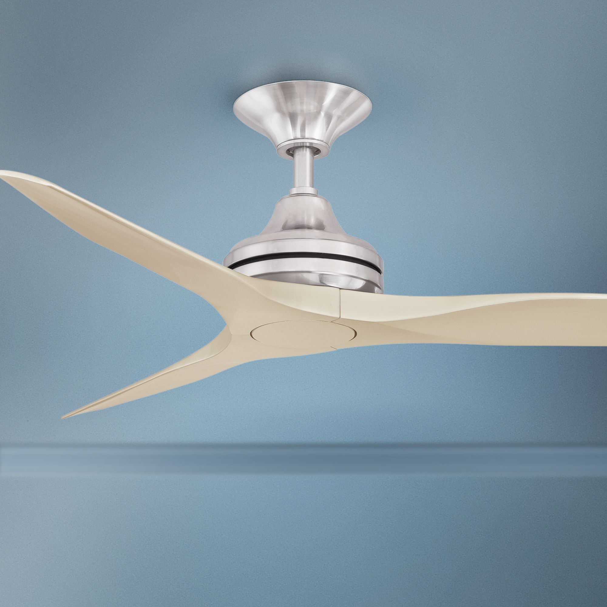 48" Spitfire Brushed Nickel Damp Ceiling Fan