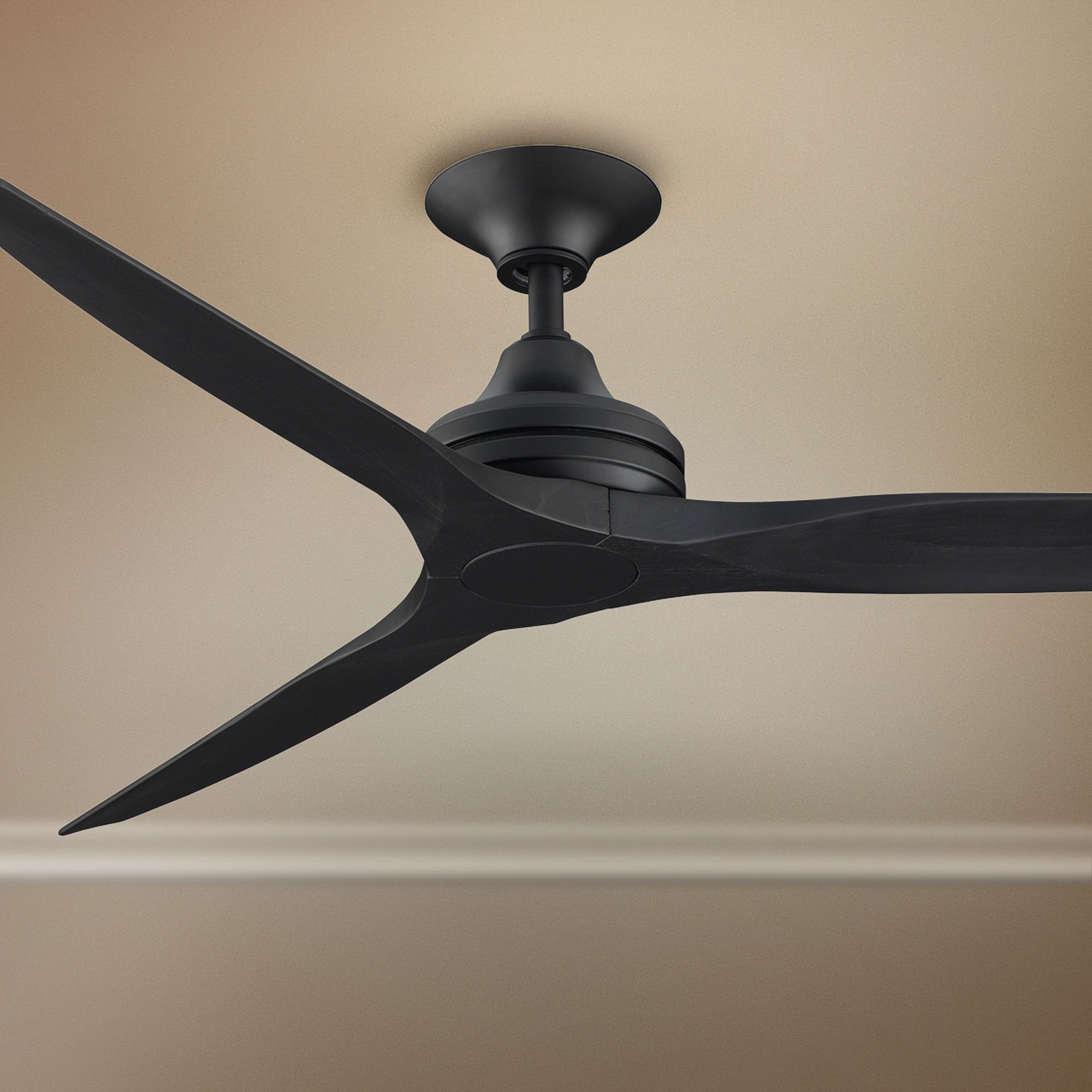 48" Fanimation Spitfire Black Damp Ceiling Fan